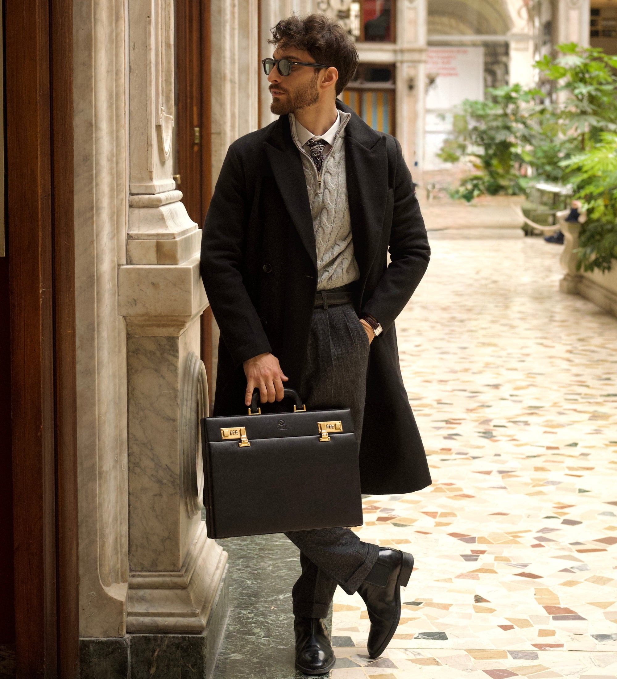 Attaché-case en cuir Vendetta