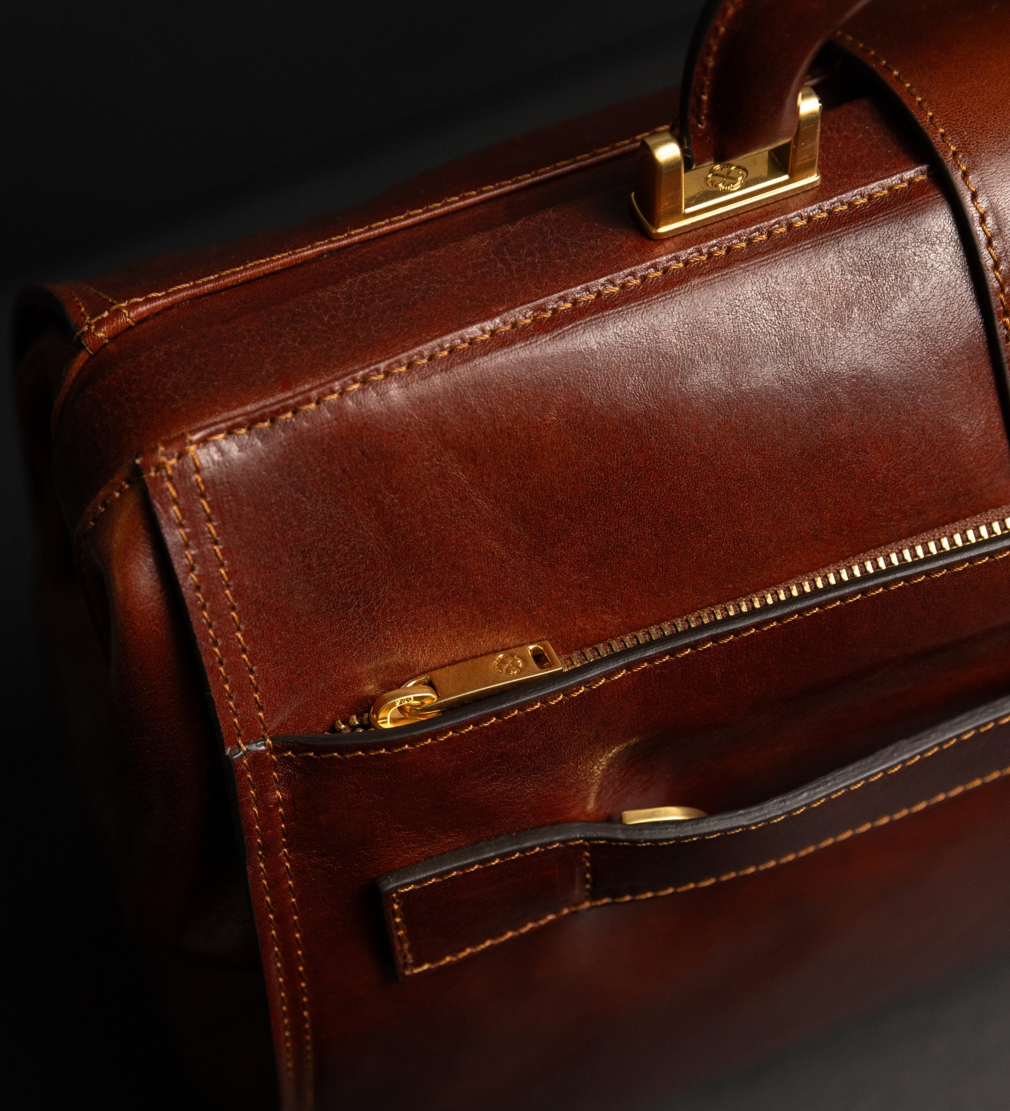 Grand sac de docteur en cuir Mrs Dalloway