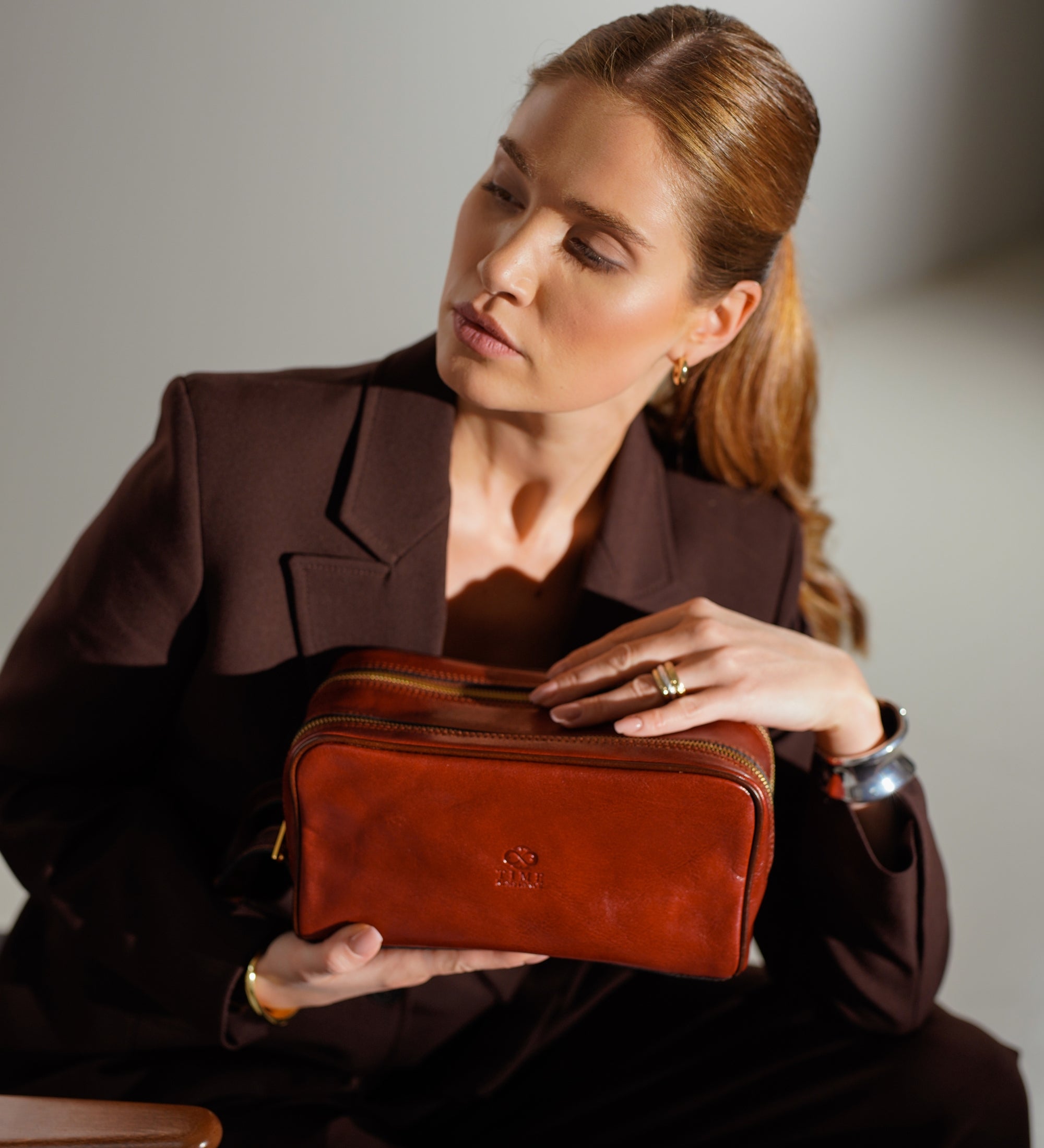 Trousse de maquillage, trousse de toilette en cuir pour femme All the Kings Men