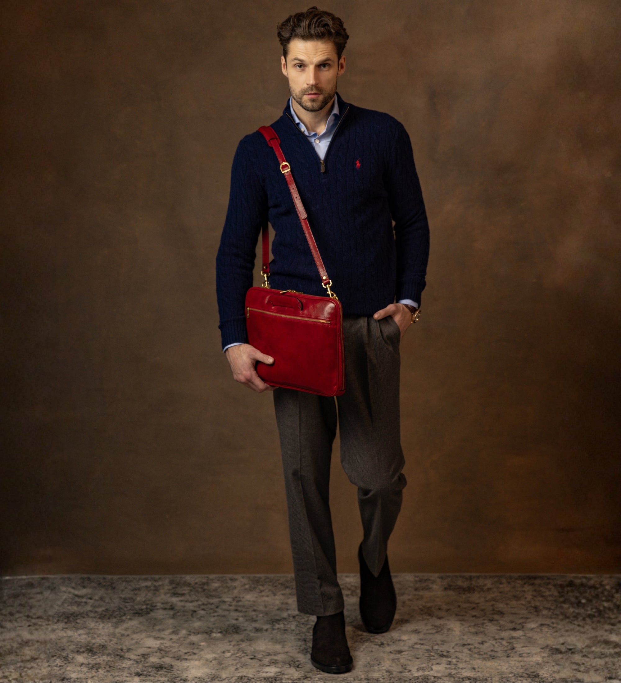 Sacoche pour ordinateur portable en cuir Brave New World