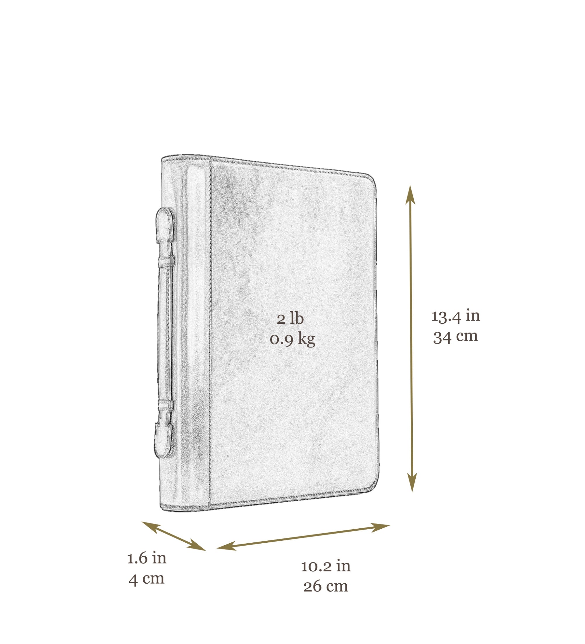 Porte-documents en cuir avec classeur Joy in the Morning