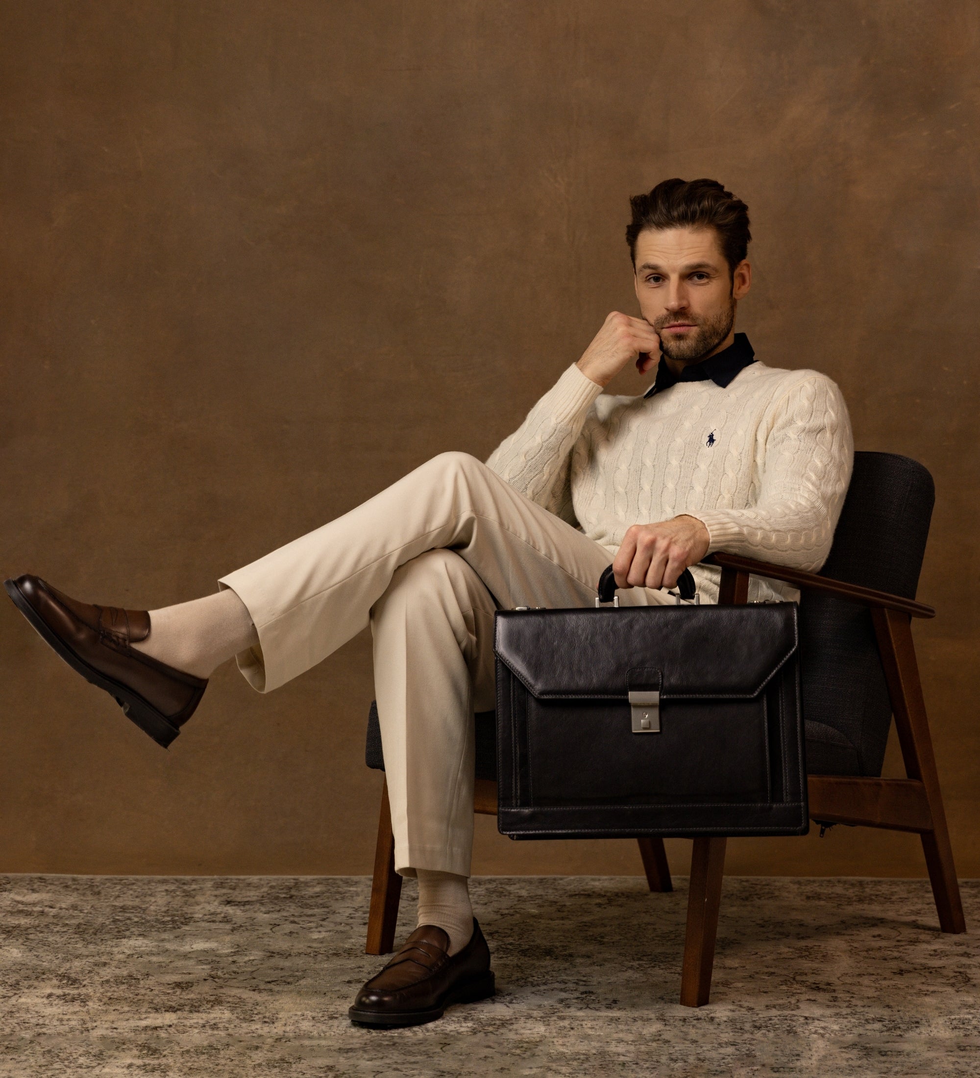 Grande mallette en cuir Invisible Man