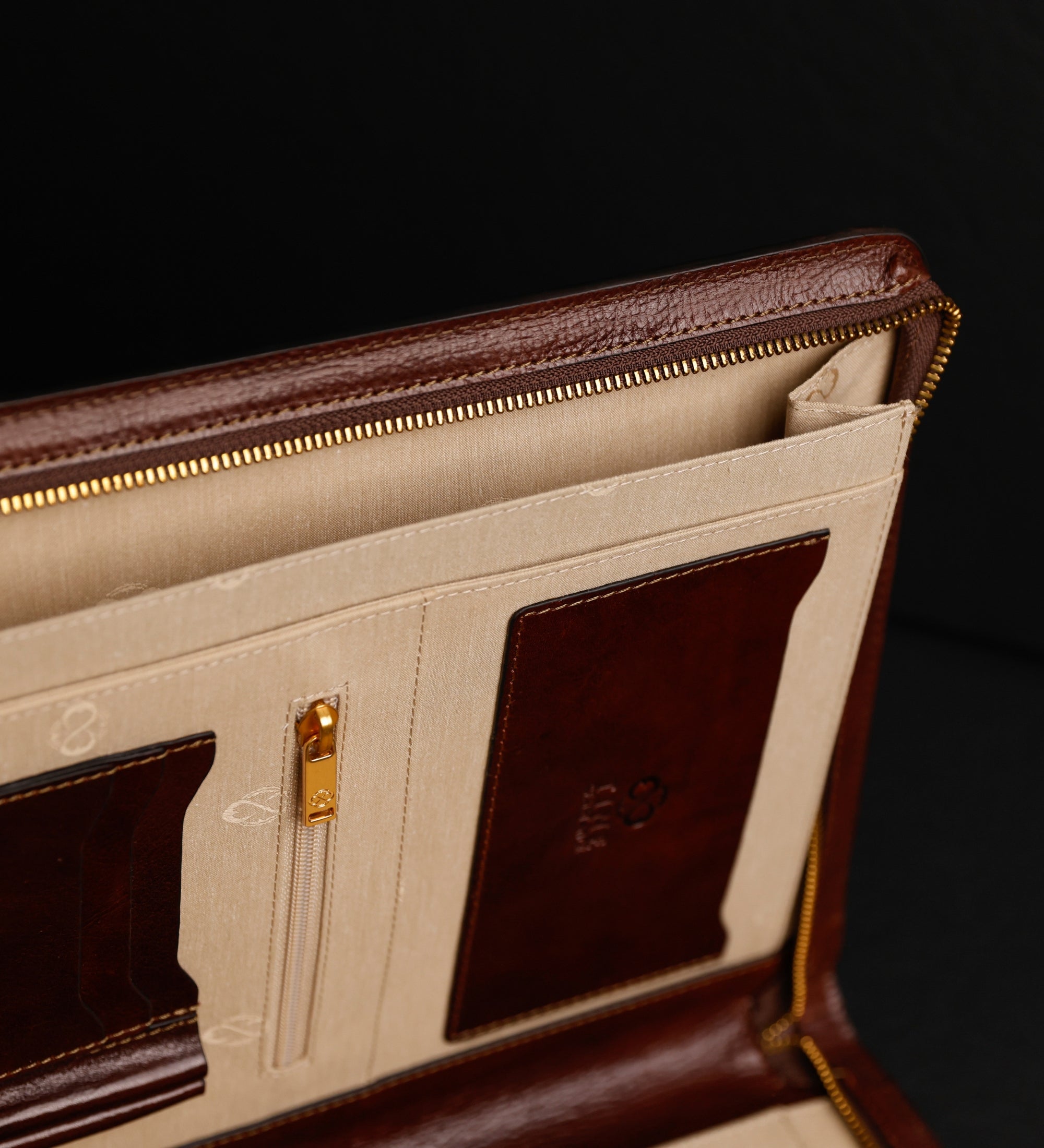 Porte-documents organiseur A4 en cuir Candide