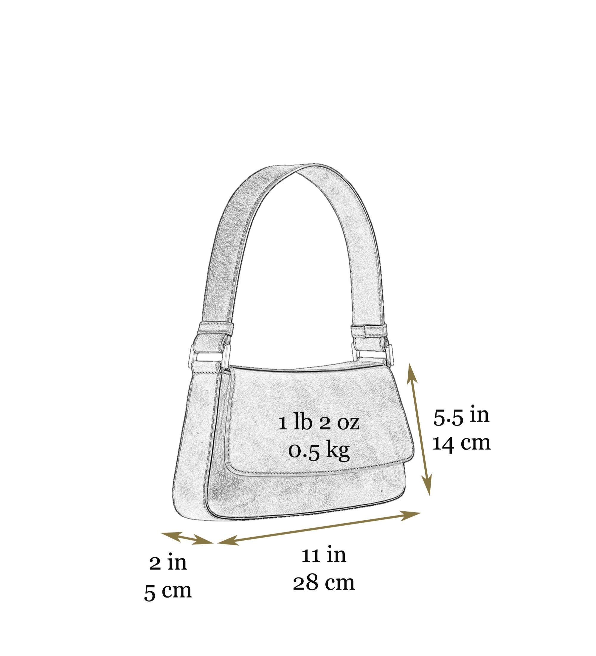 Sac à main baguette en cuir pour femme Bright Lights, Big City