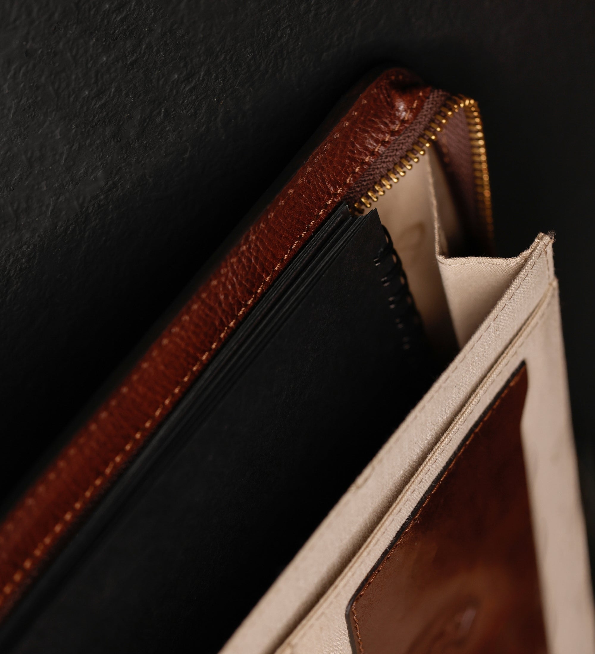 Porte-documents organiseur A4 en cuir Candide