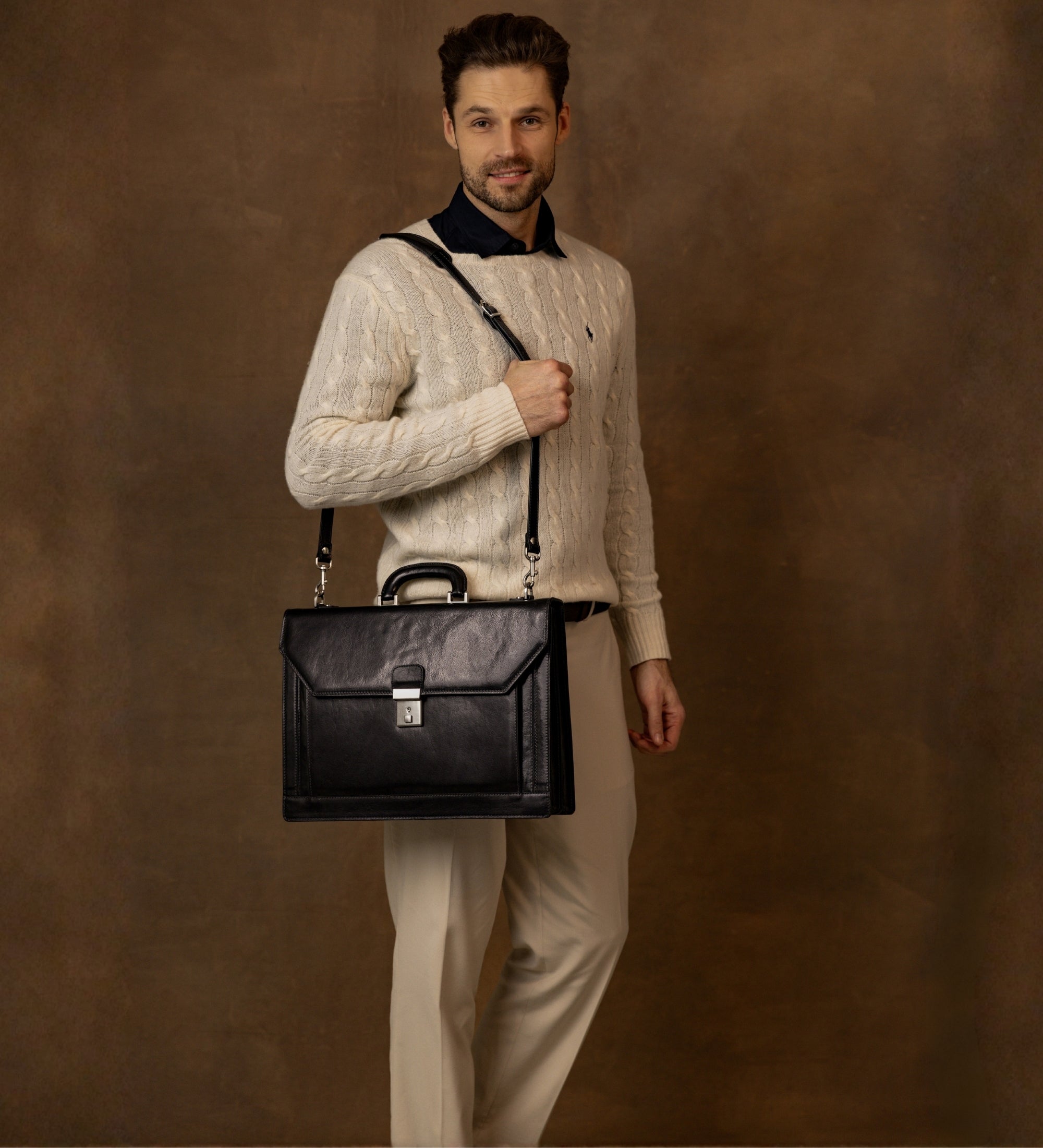 Grande mallette en cuir Invisible Man