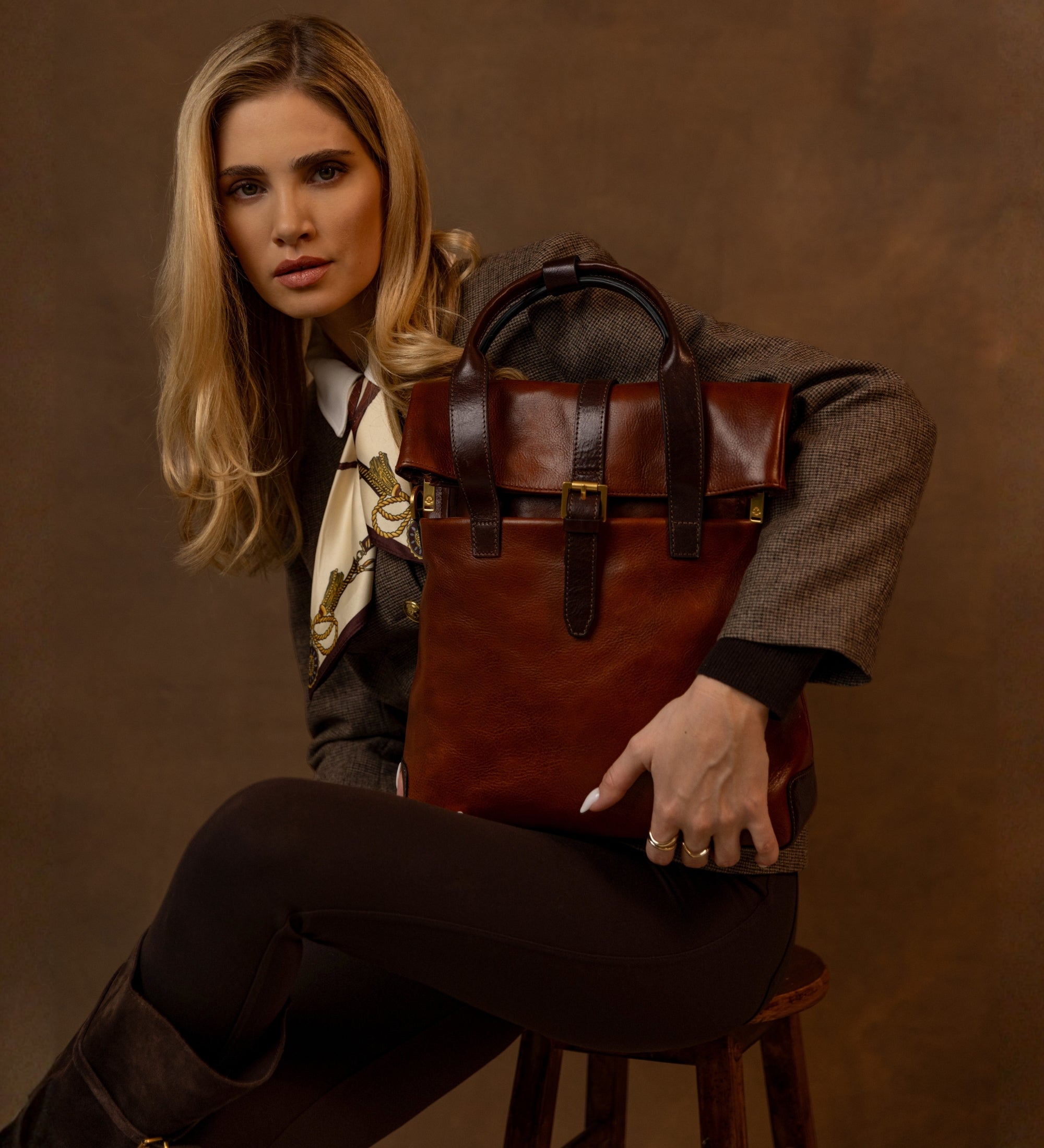 Sac à dos convertible à bandoulière en cuir pour femme The Awakening