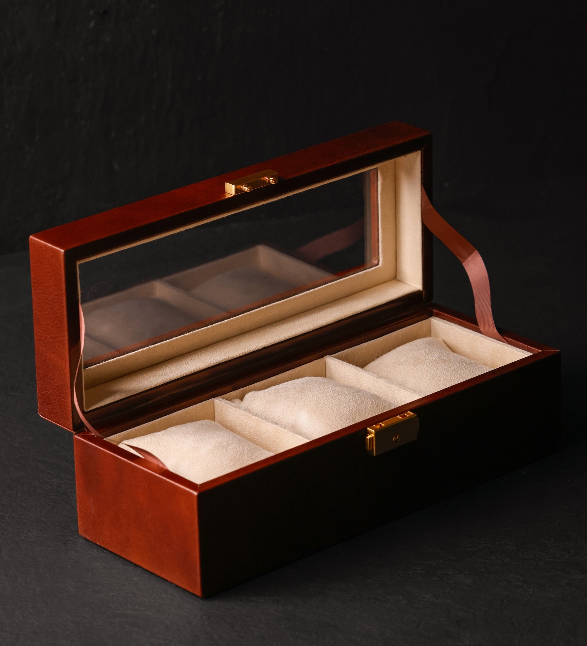 Boîte à montres, organiseur de montres en cuir Silence