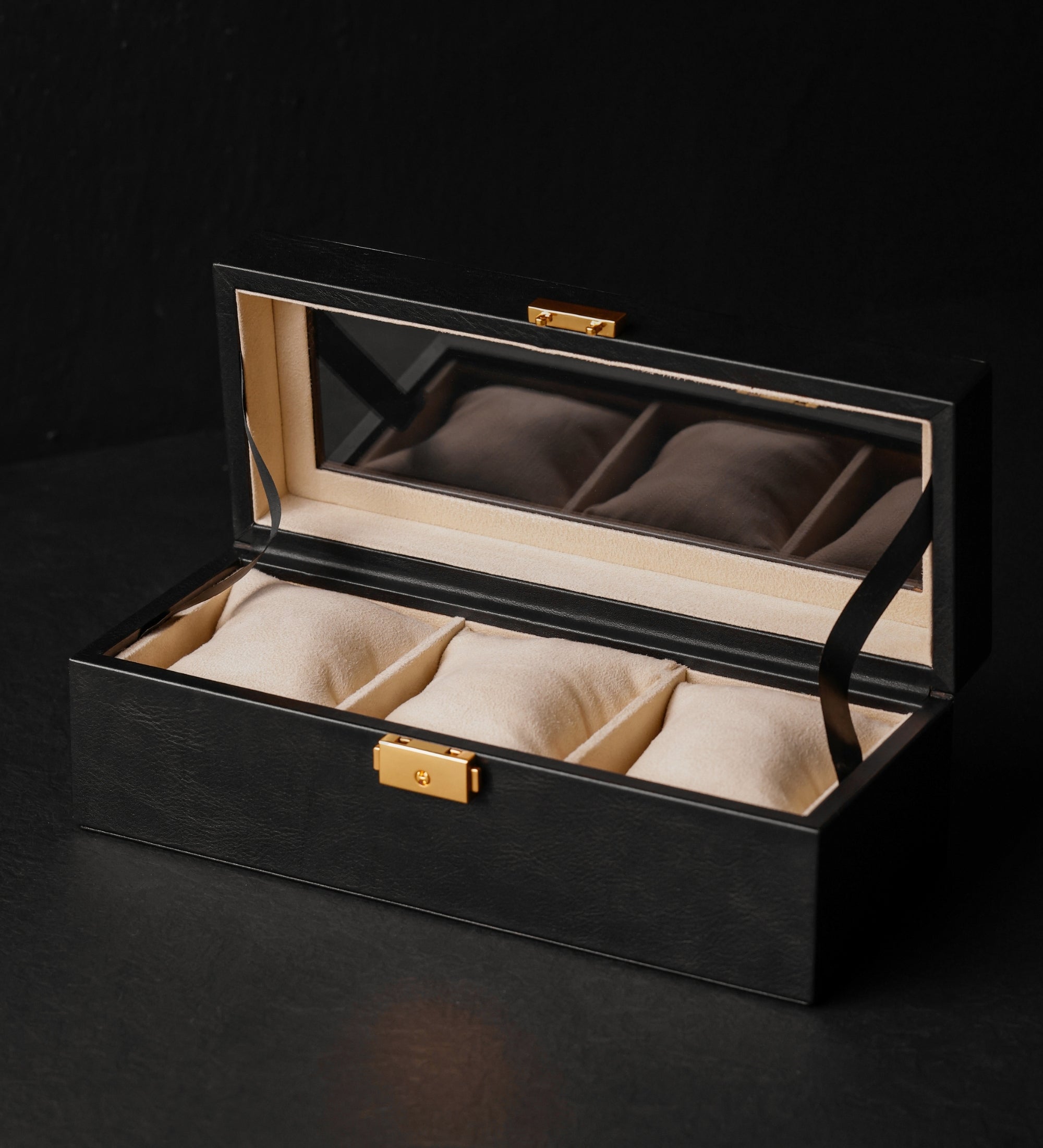 Boîte à montres, organiseur de montres en cuir Silence