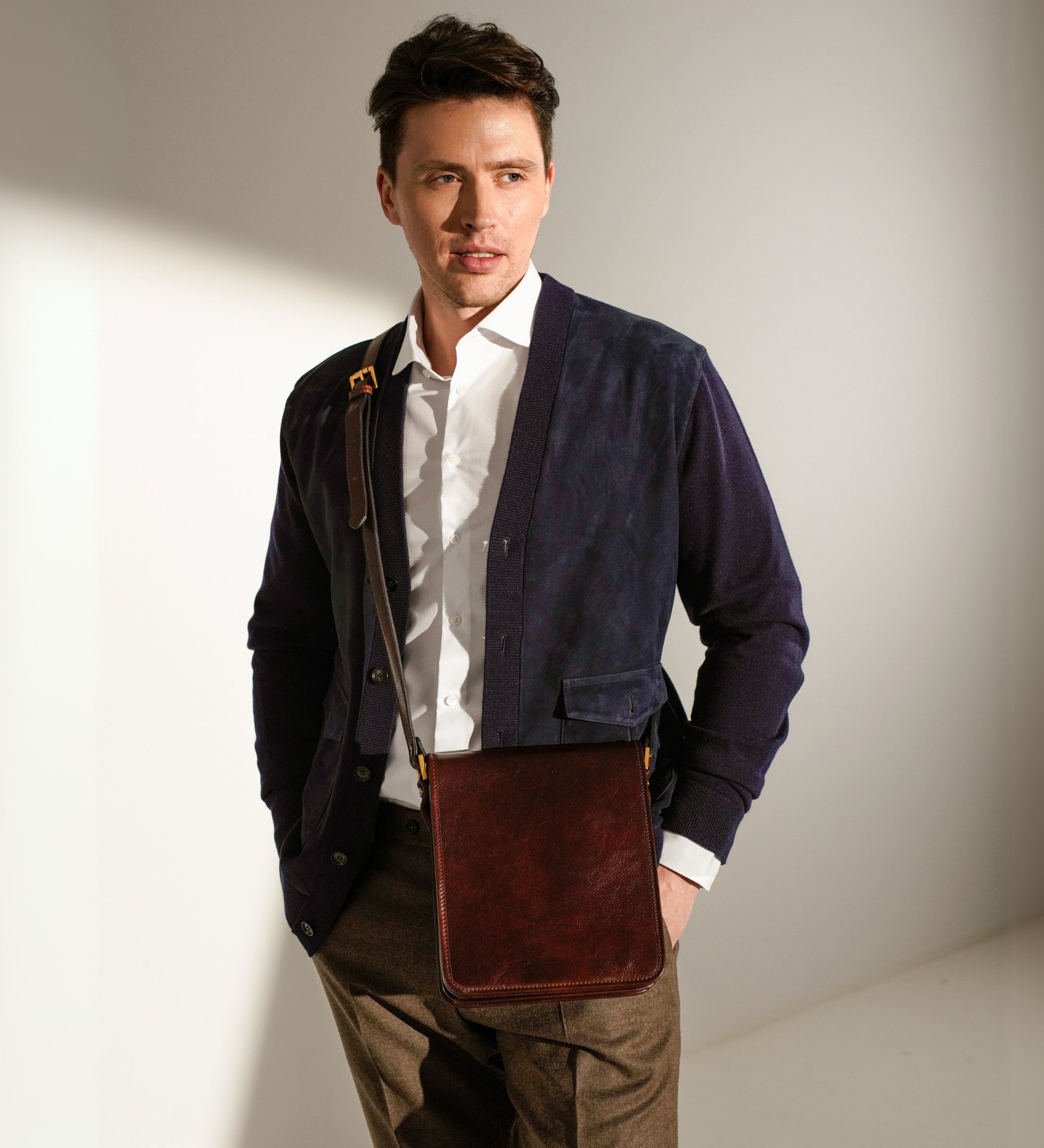 Petit sac messager en cuir On The Road