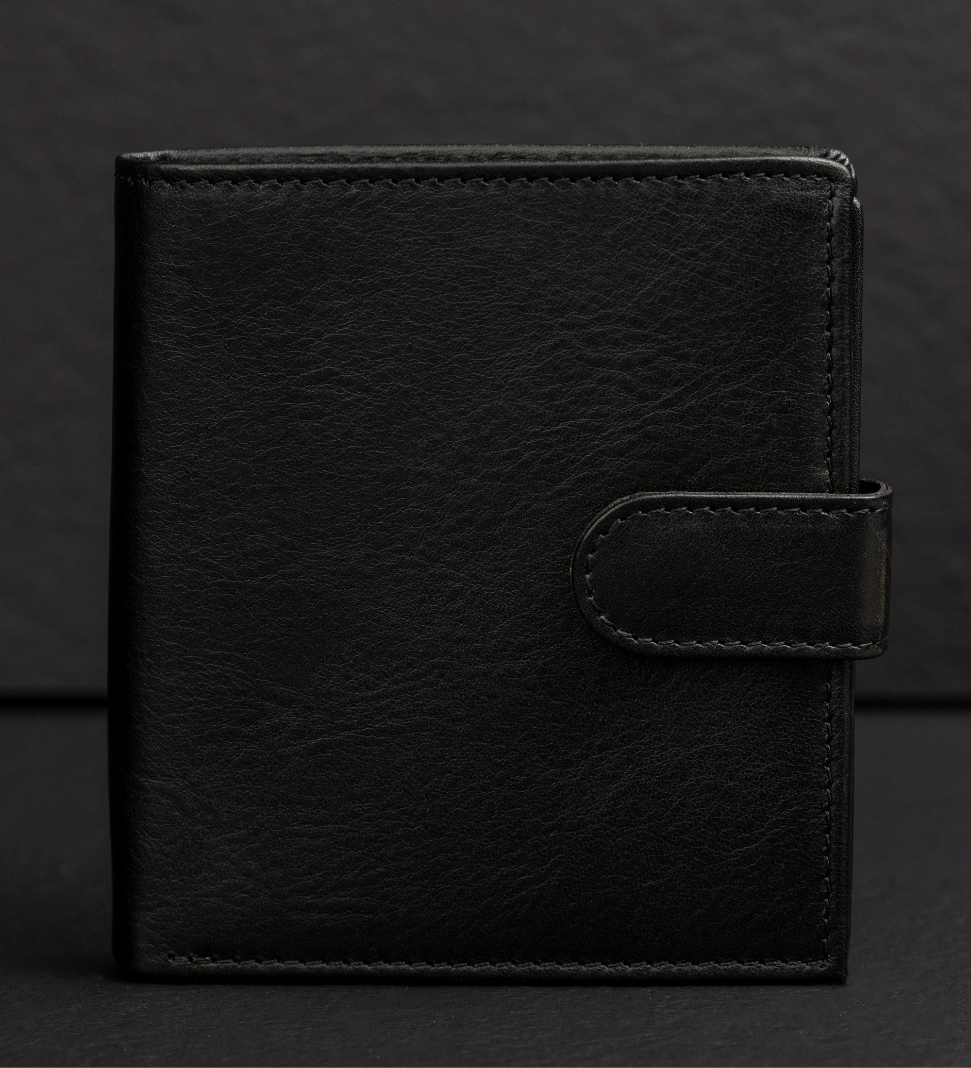 Portefeuille à deux volets en cuir avec fermeture à pression Ironweed