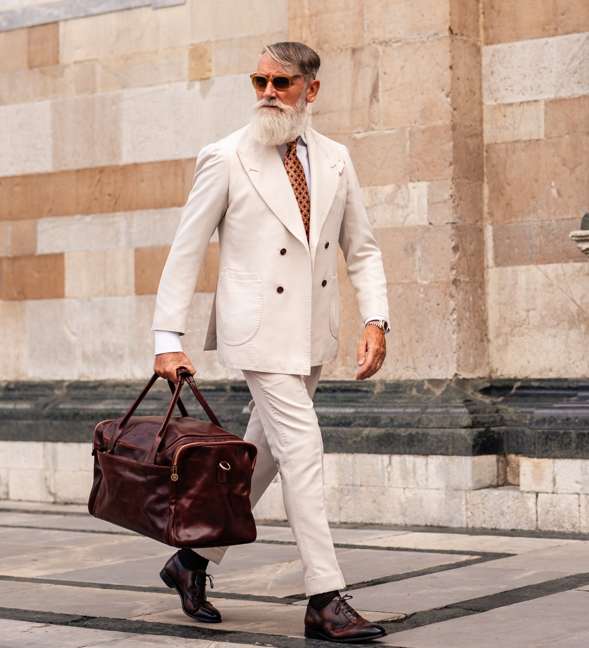 Grand sac de voyage en cuir italien The Hitchhikers Guide to the Galaxy