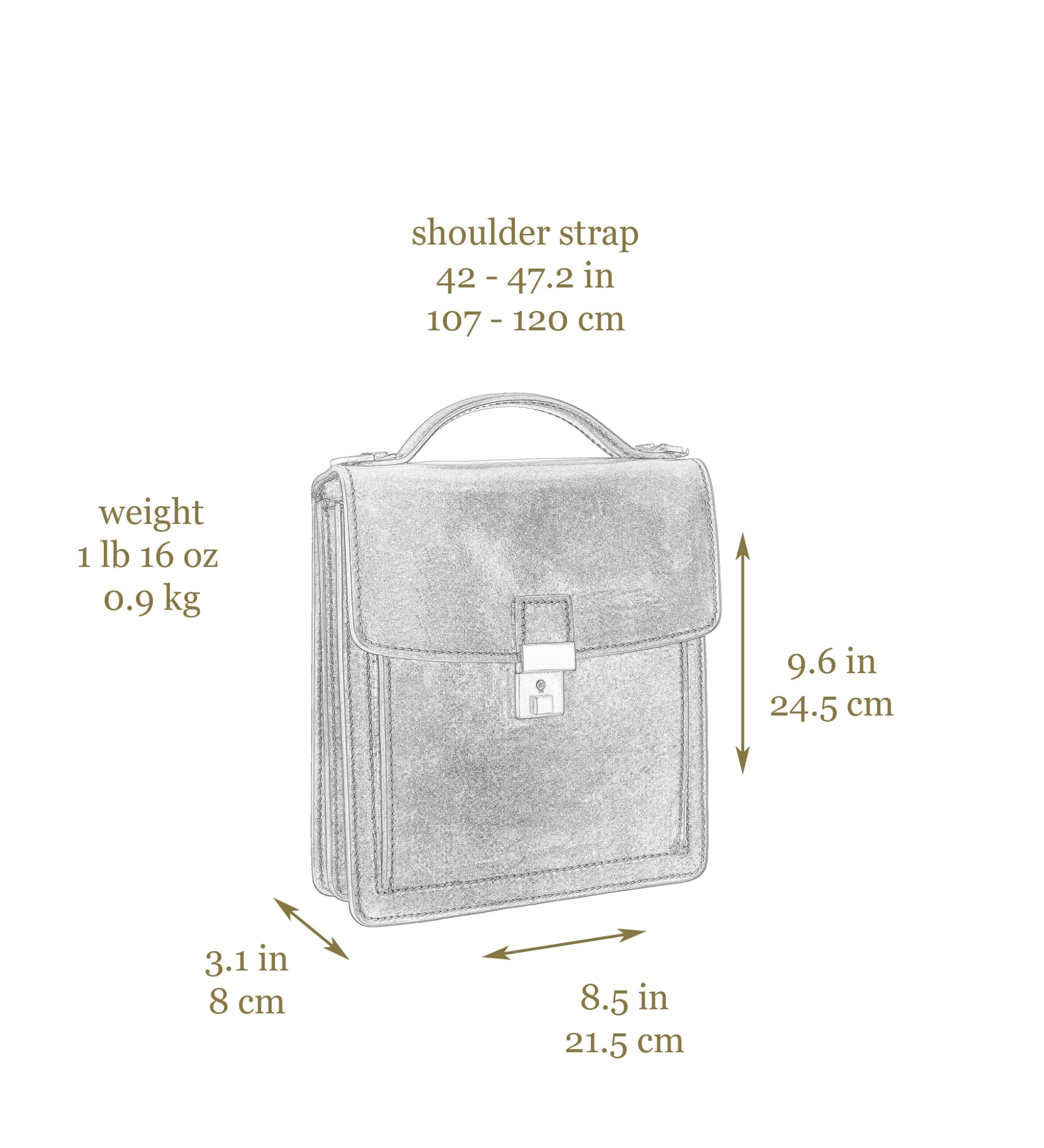 Petite mallette en cuir Walden