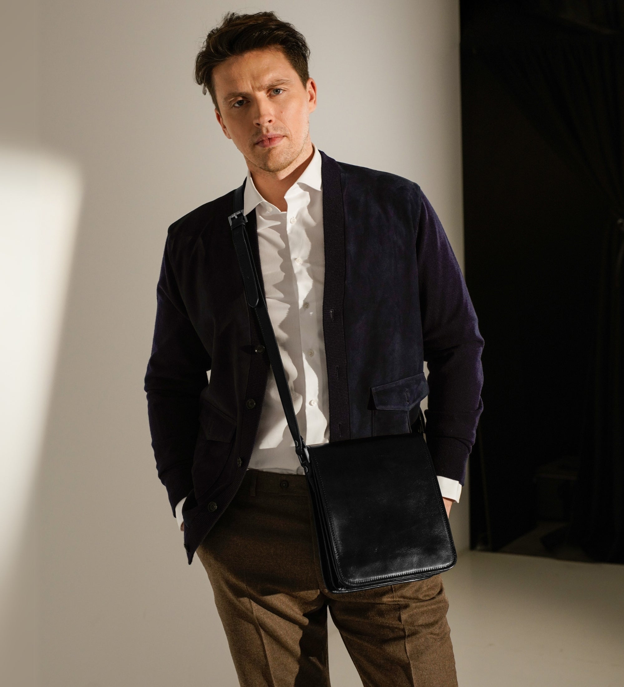 Petit sac messager en cuir On The Road