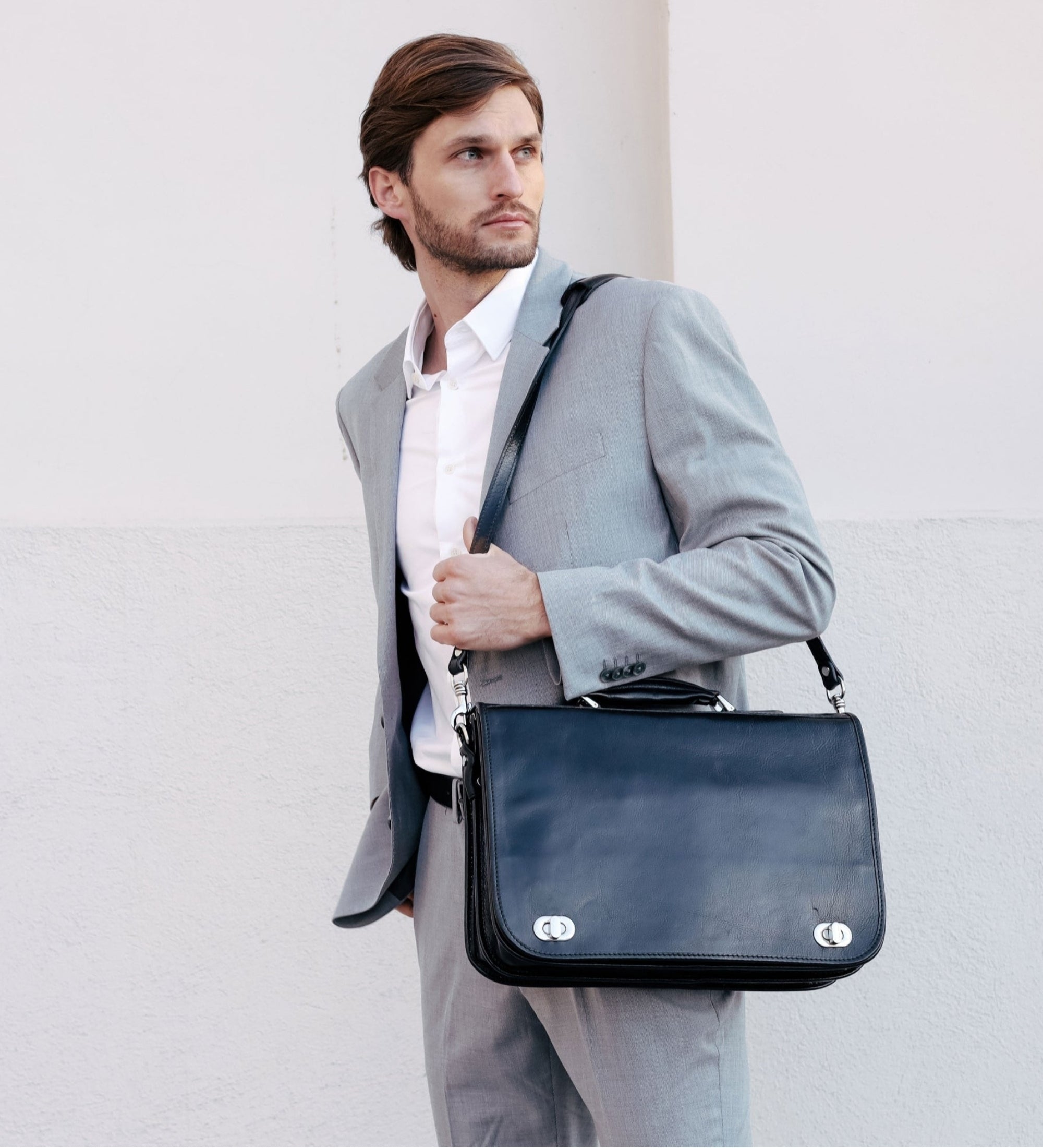 Sacoche pour ordinateur portable en cuir Illusions
