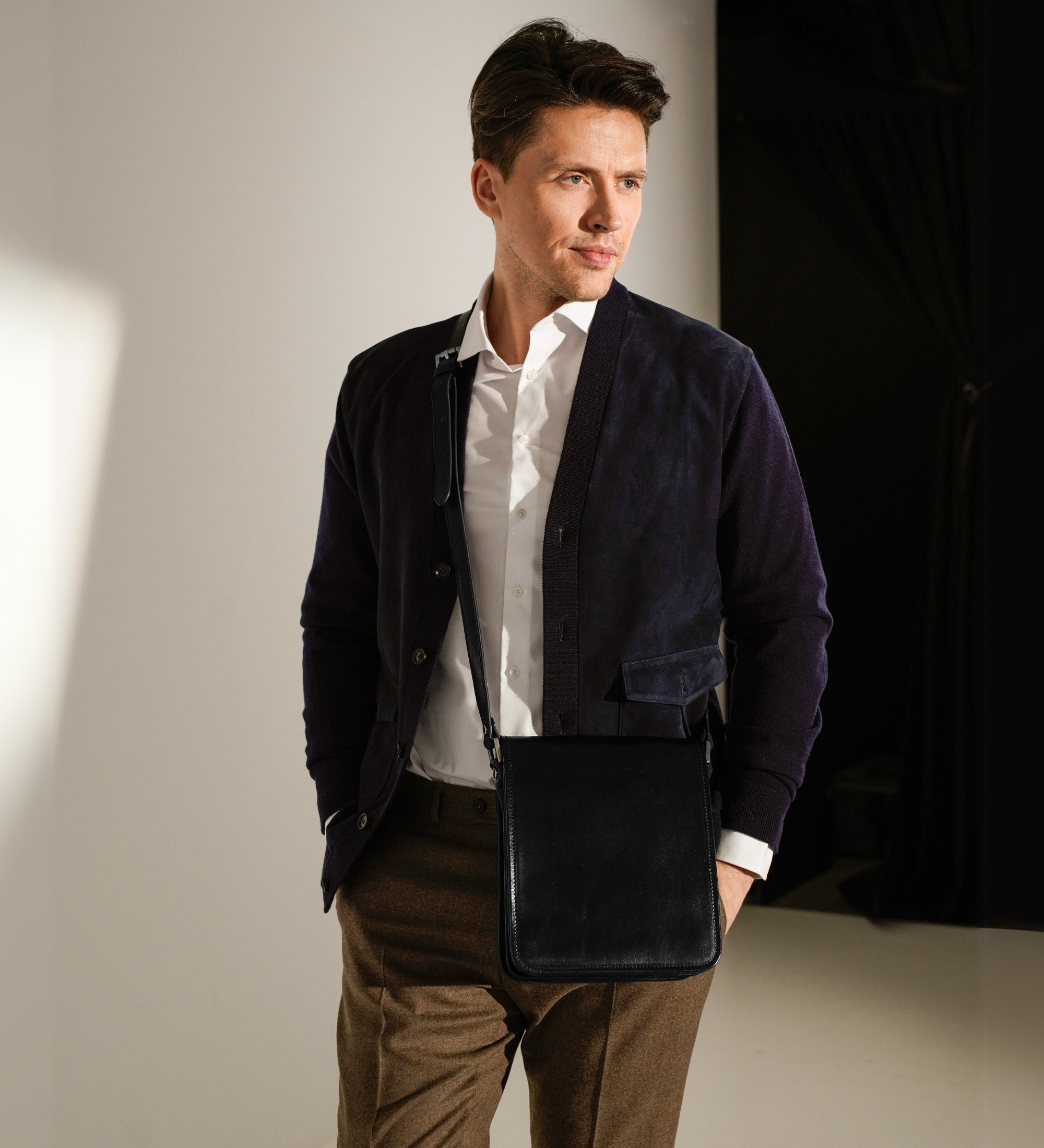 Petit sac messager en cuir On The Road