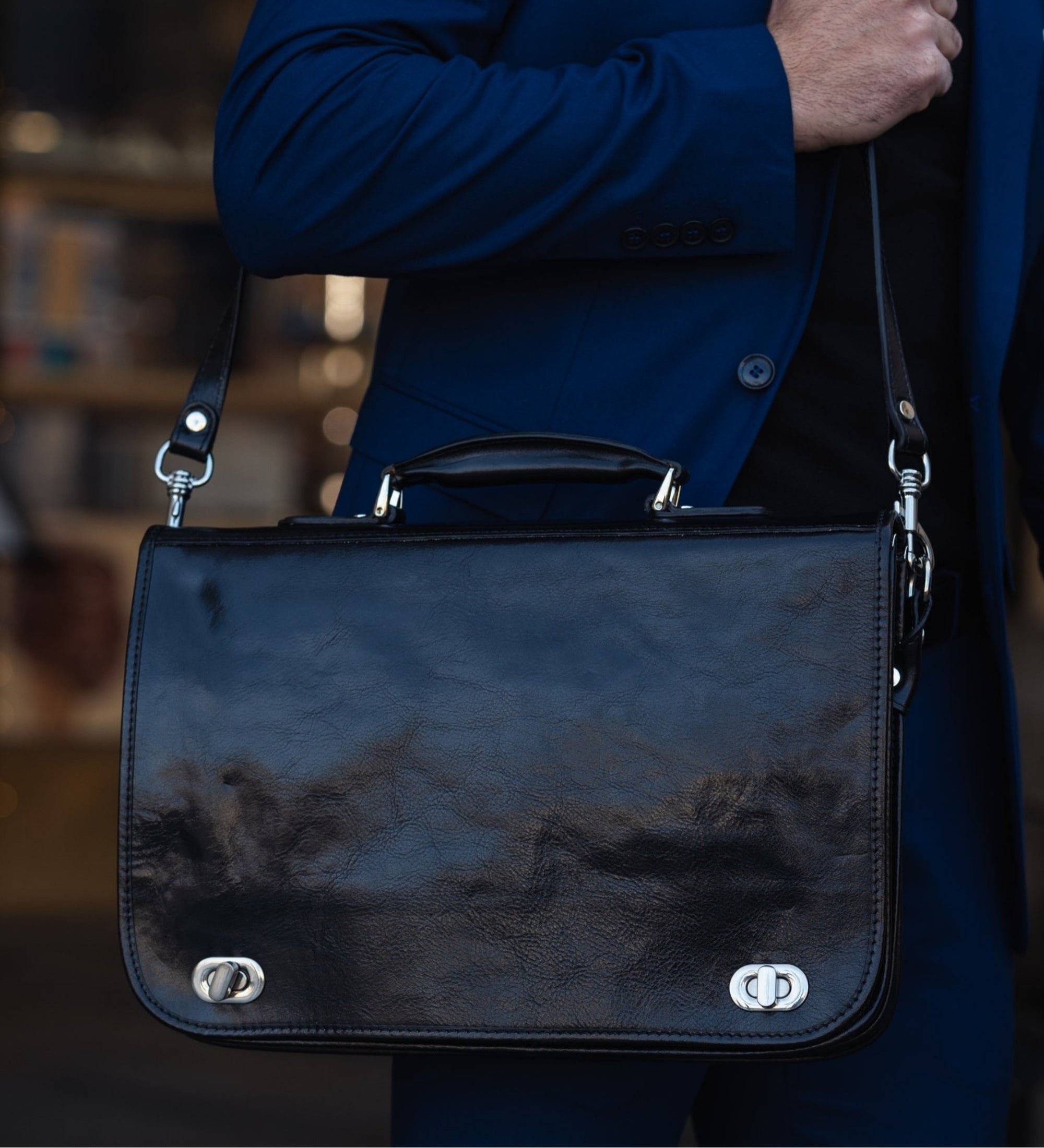 Sacoche pour ordinateur portable en cuir Illusions