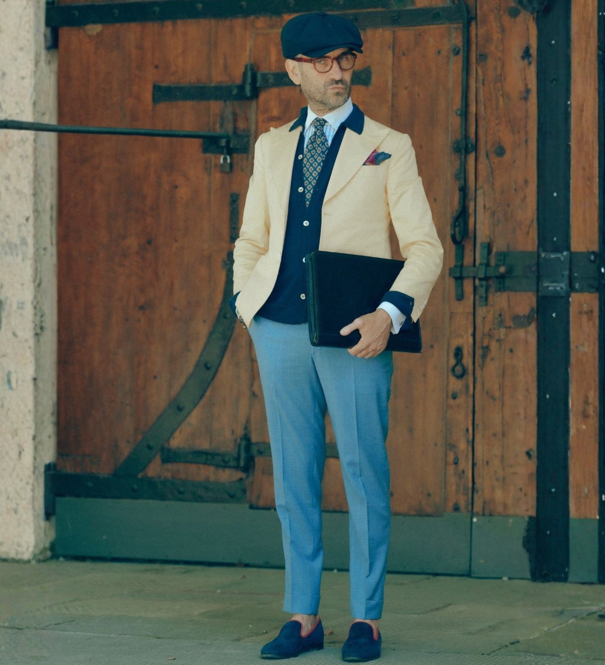 Porte-documents organiseur A4 en cuir Candide