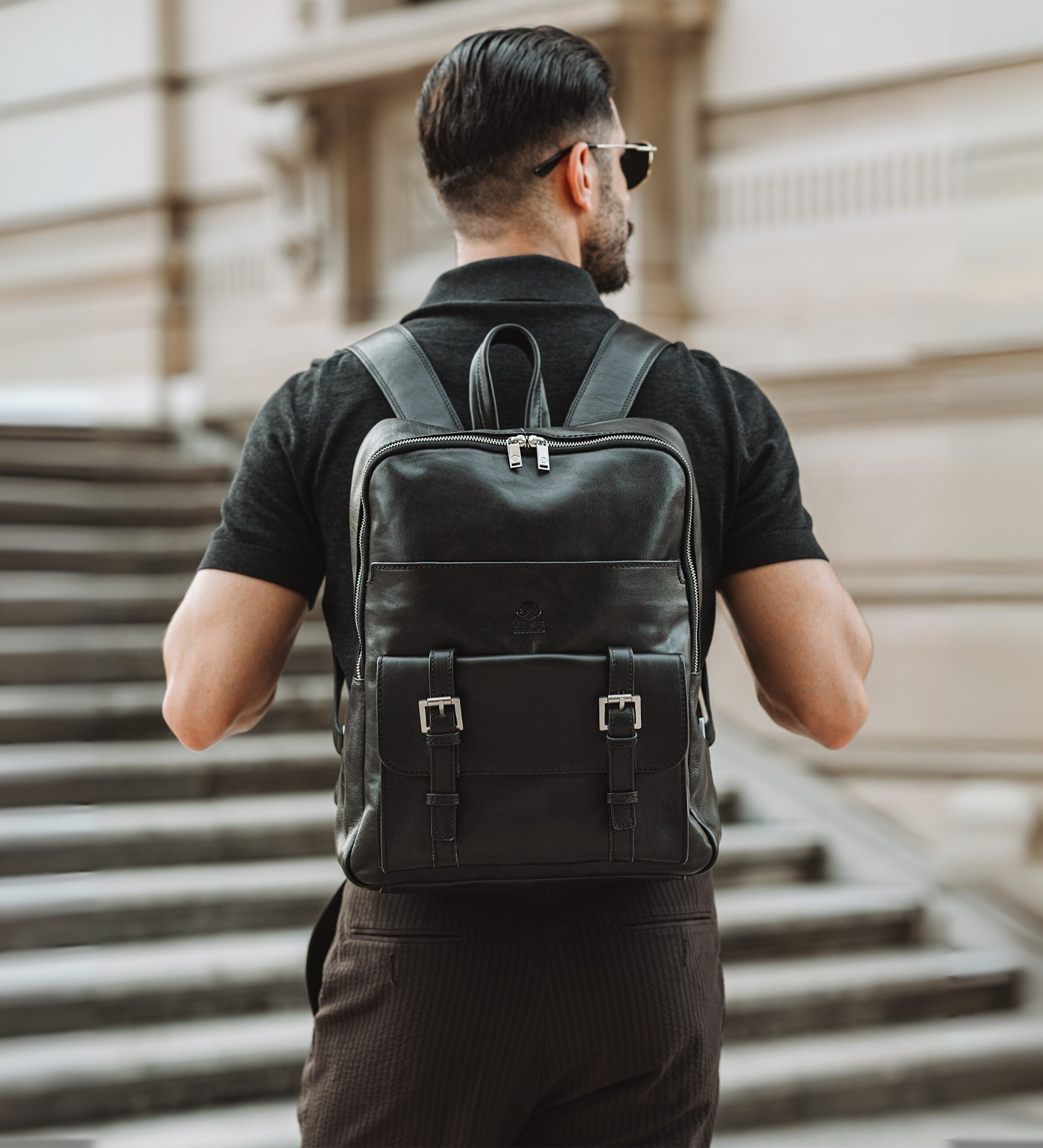 Grand sac à dos en cuir pour homme The Divine Comedy
