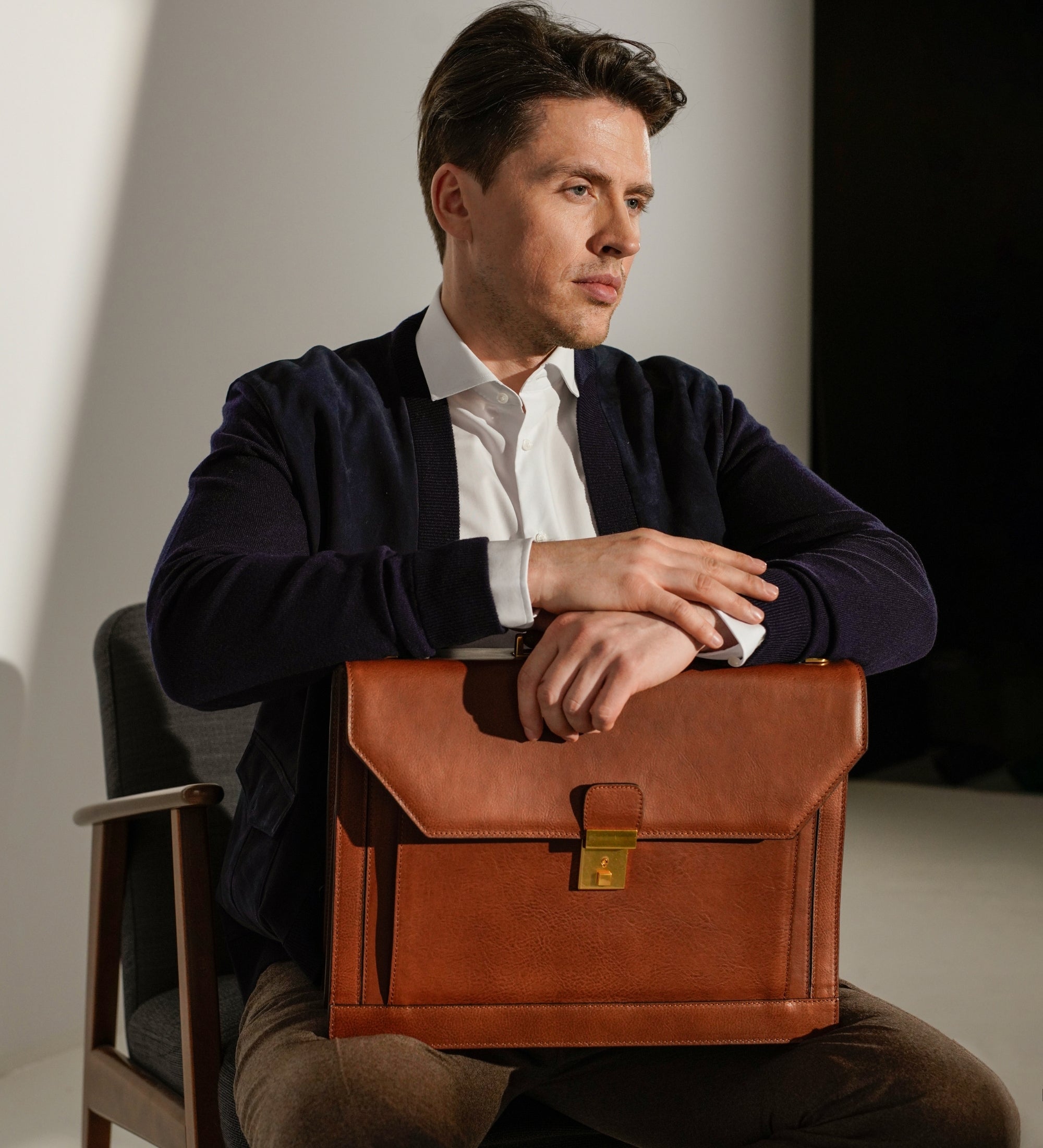 Grande mallette en cuir Invisible Man