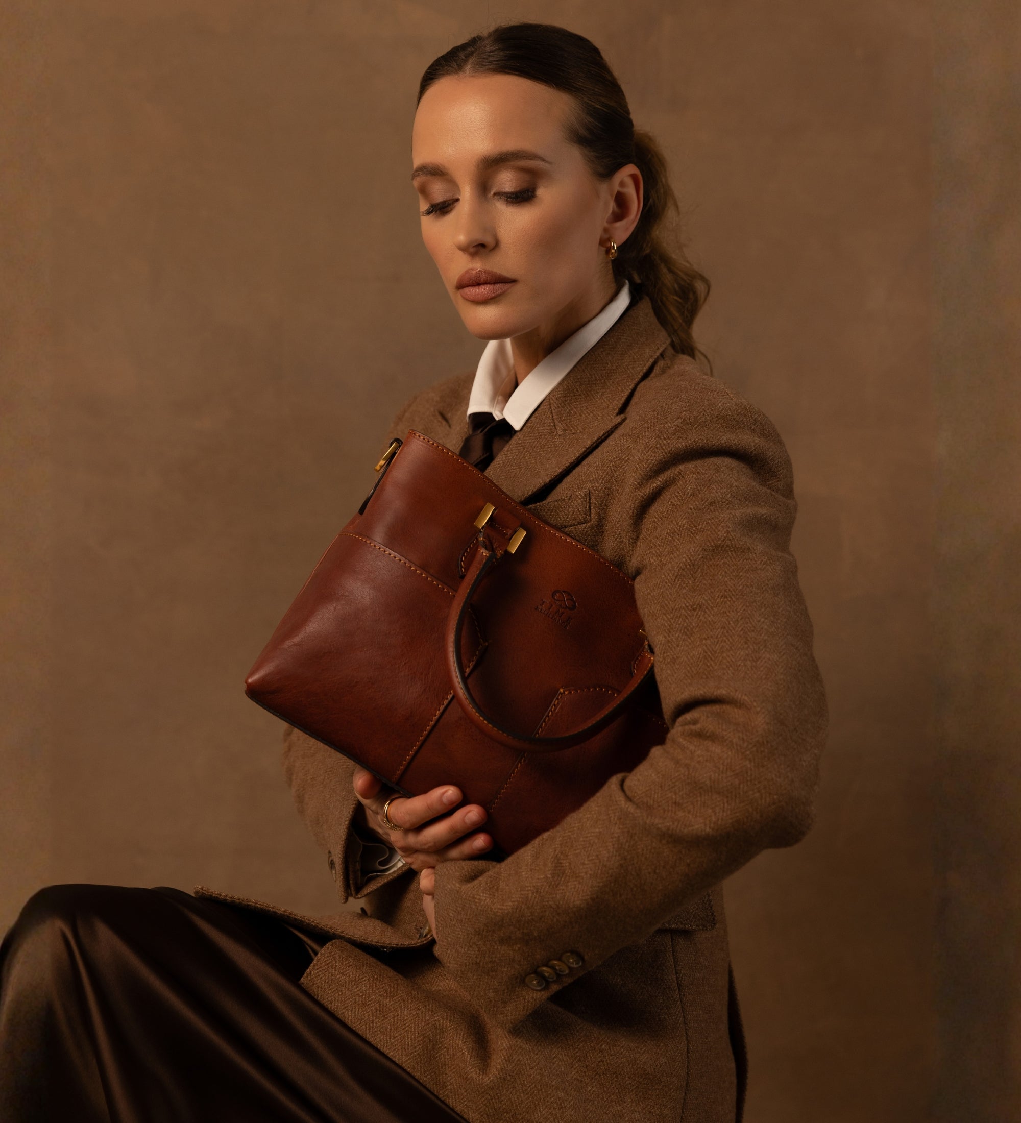 Sac à main à l’épaule en cuir pour femme Camilla