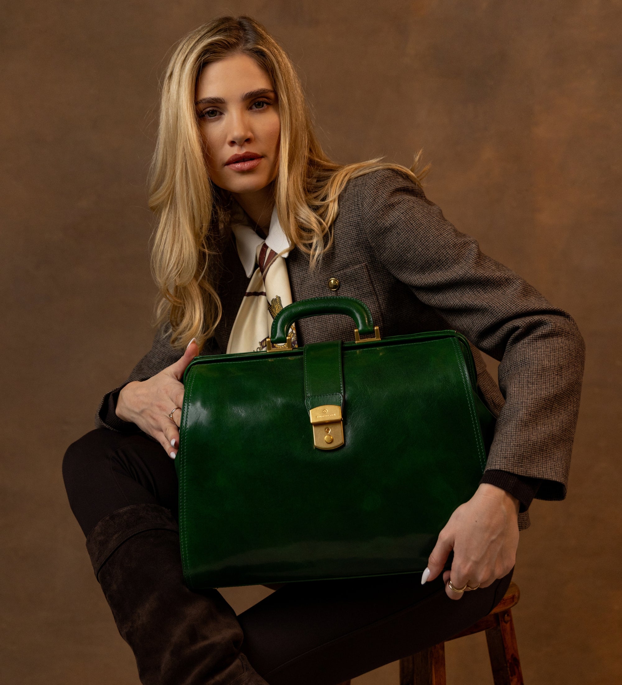 Grand sac de docteur en cuir pour femme Mrs Dalloway