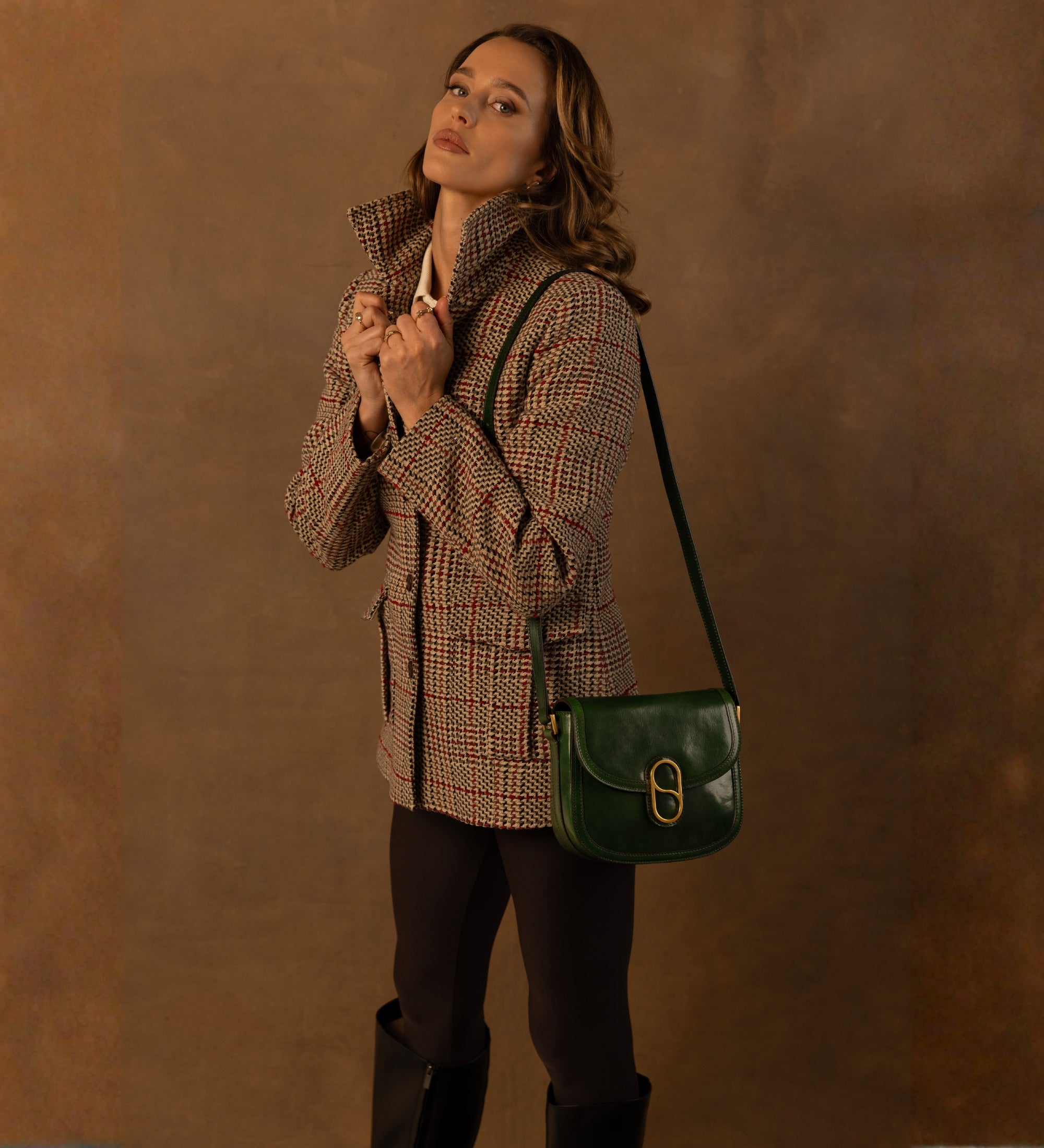 Sac à bandoulière selle en cuir pour femme Villette