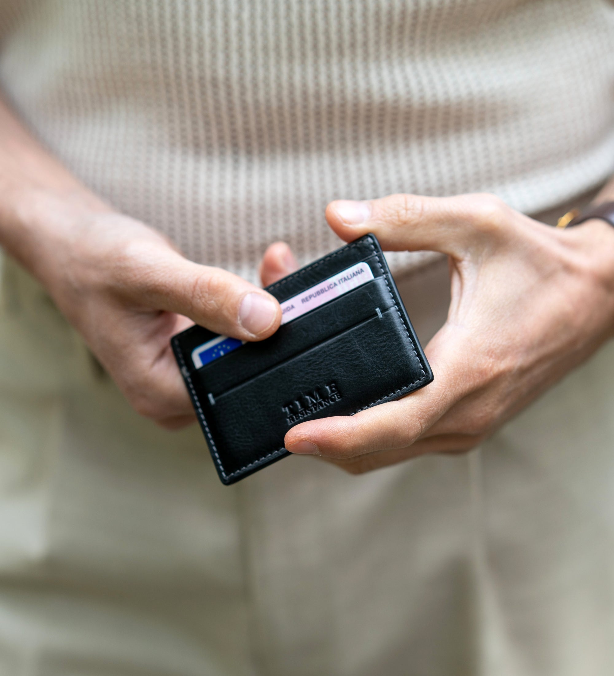 Porte-cartes en cuir Fireflies