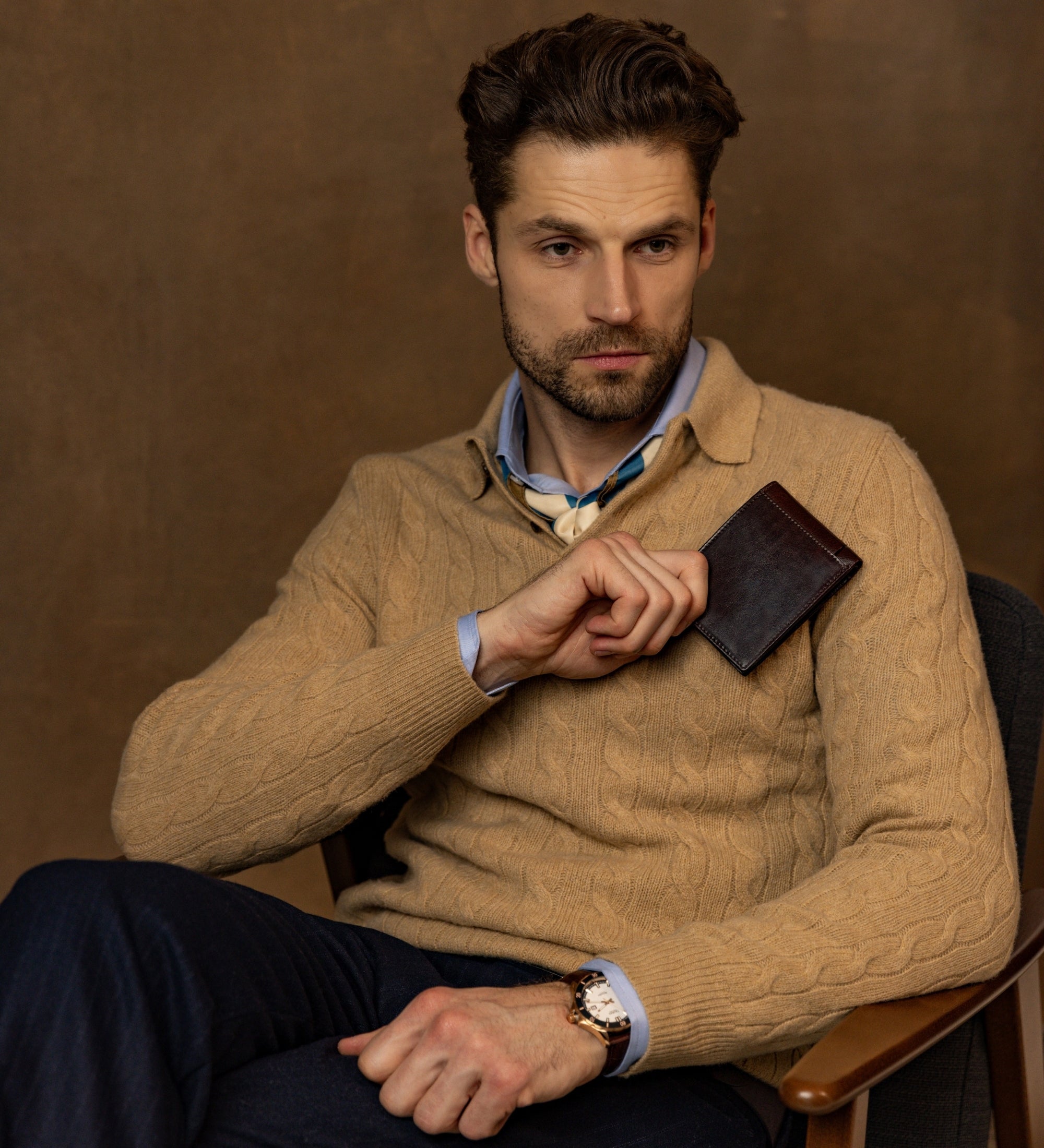 Portefeuille à deux volets en cuir The Getaway