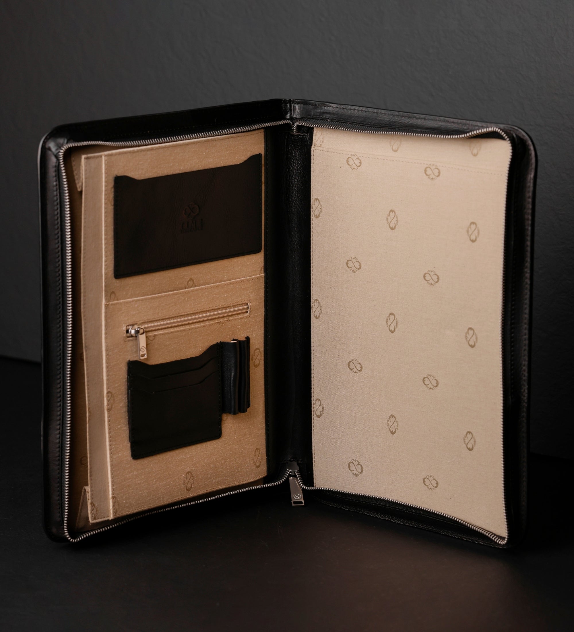 Porte-documents organiseur A4 en cuir Candide