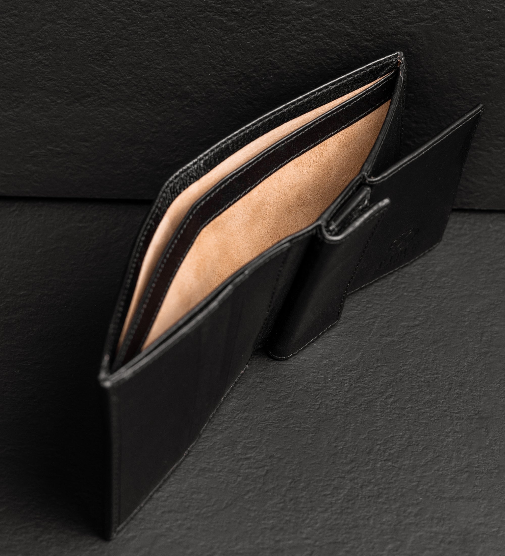 Portefeuille à deux volets en cuir Daniel
