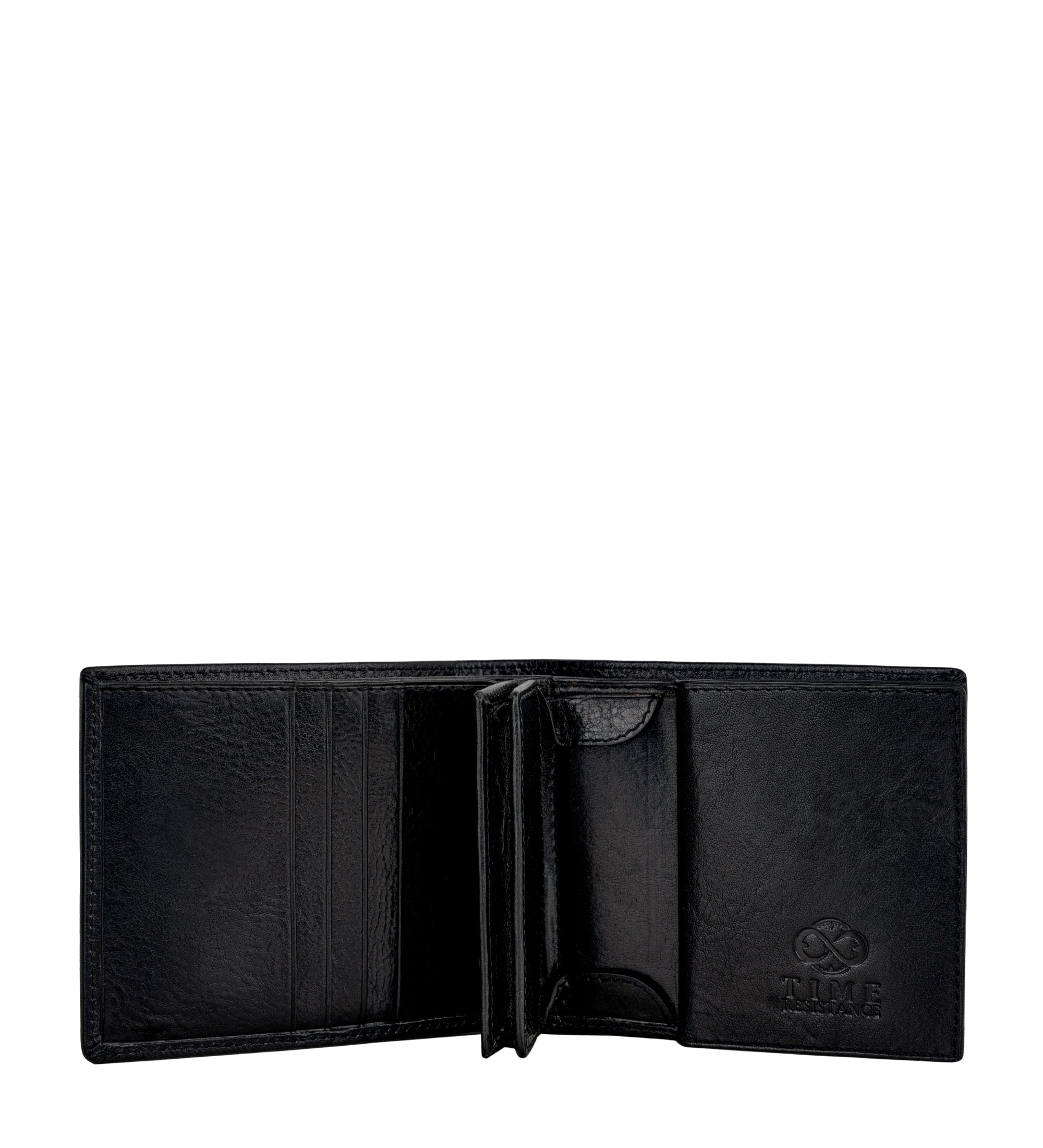 Portefeuille à deux volets en cuir Daniel