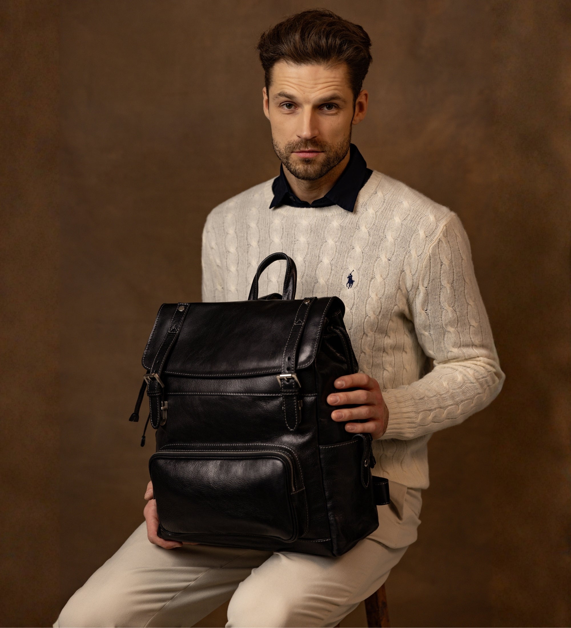 Sac à dos en cuir The Good Earth