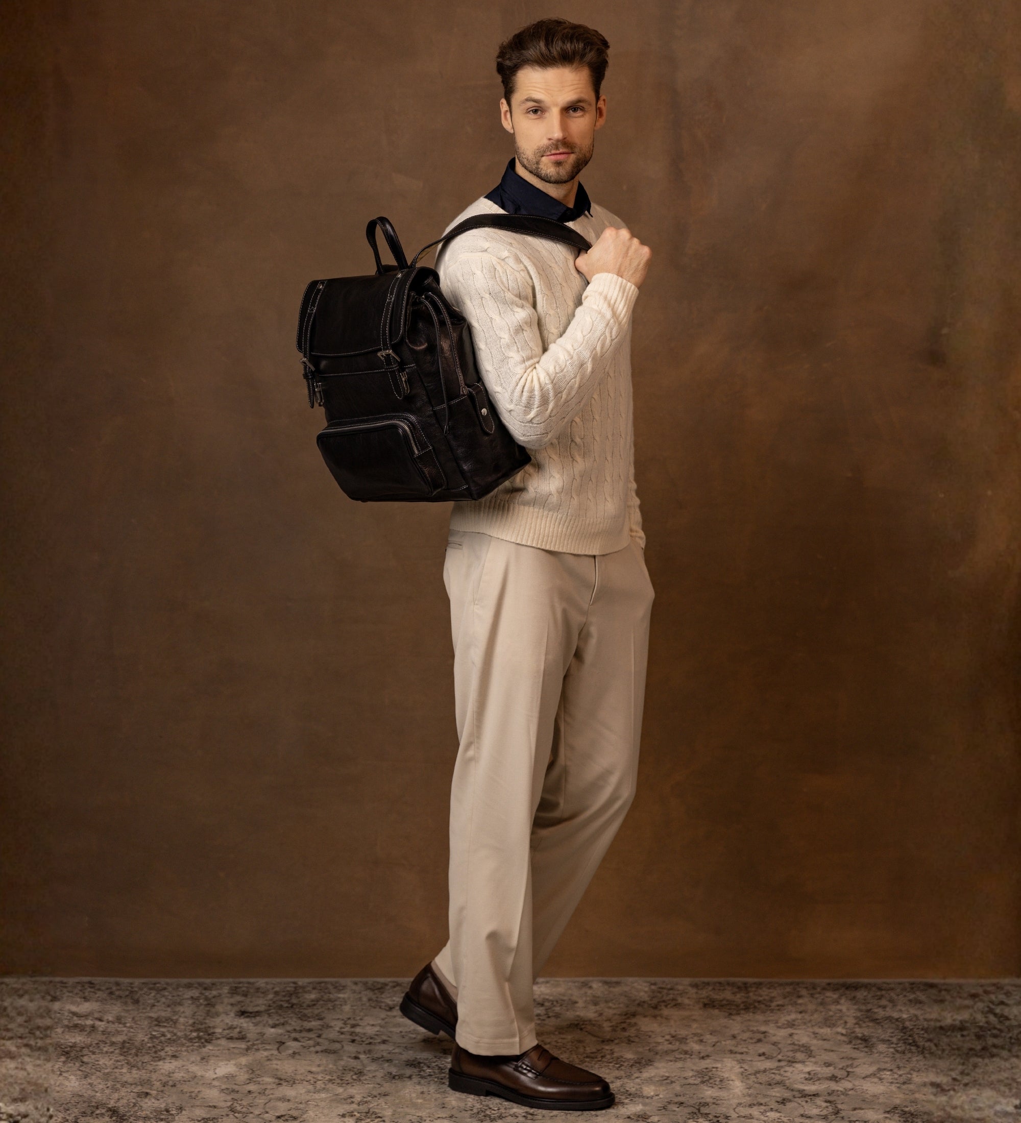 Sac à dos en cuir The Good Earth