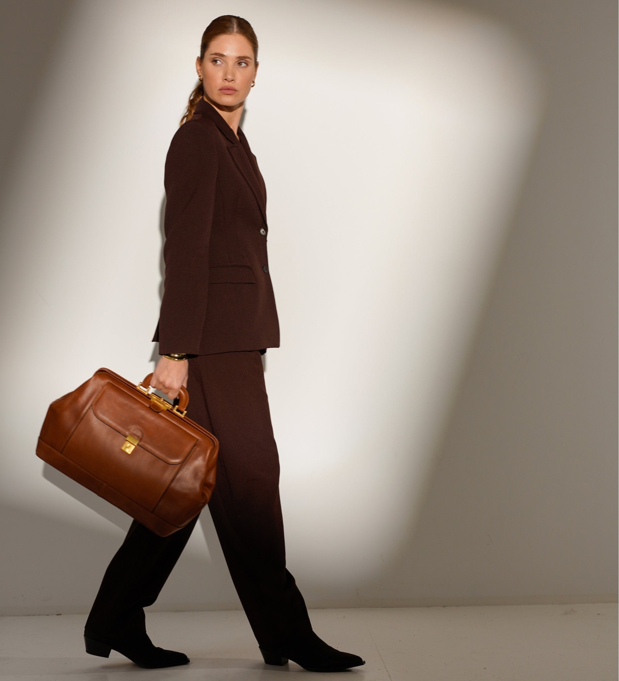 Grand sac de docteur en cuir italien pour femme Hamlet