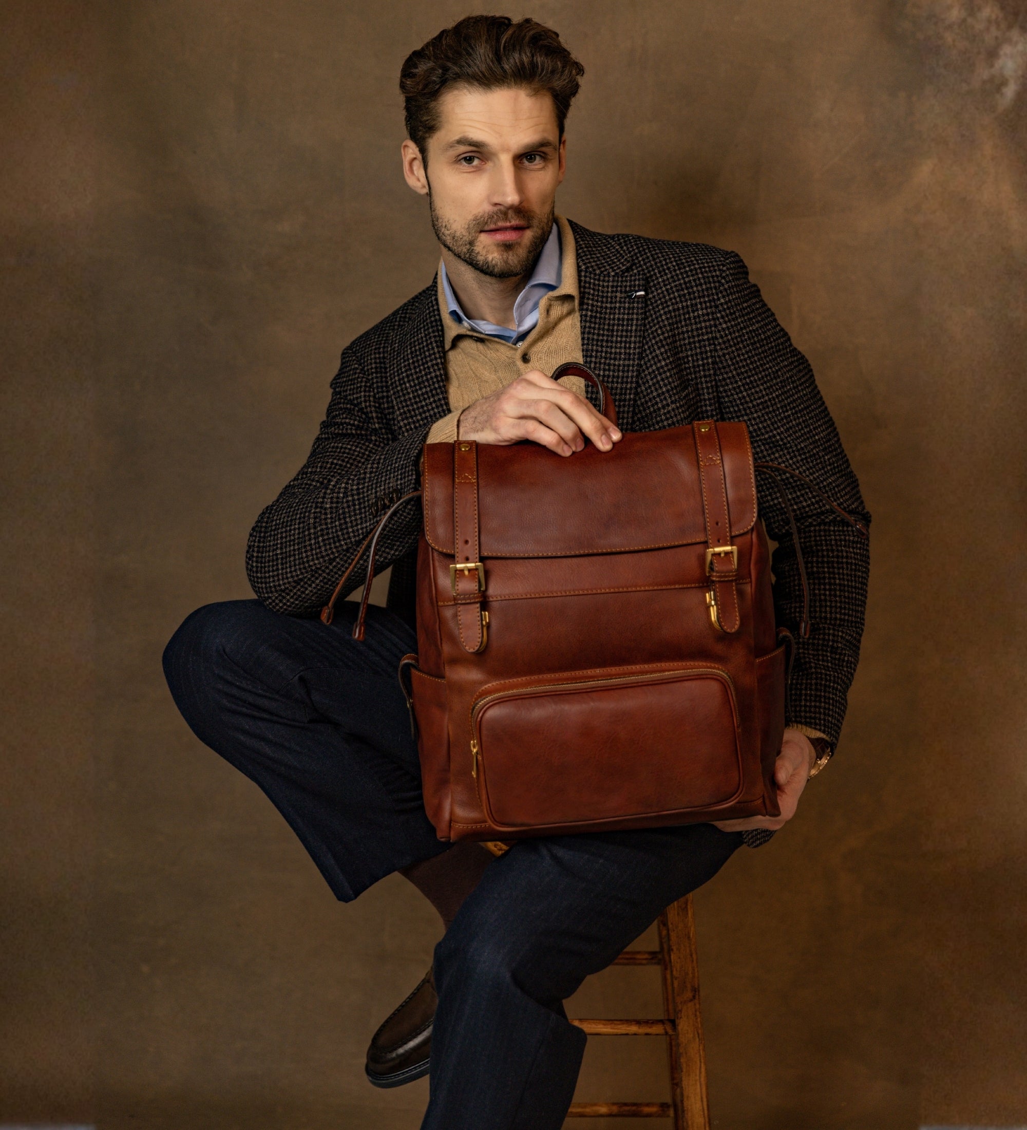 Sac à dos en cuir The Good Earth