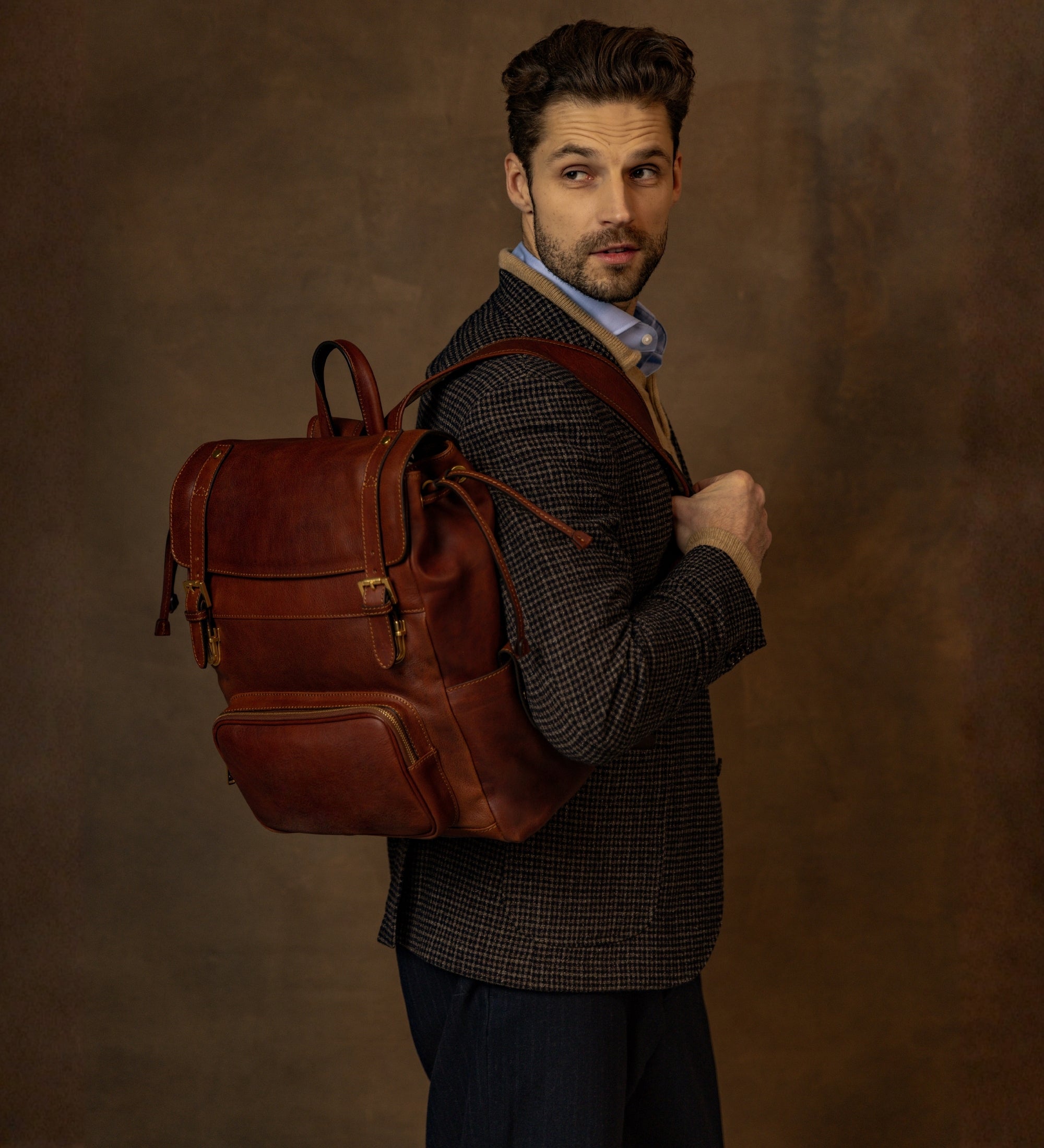 Sac à dos en cuir The Good Earth