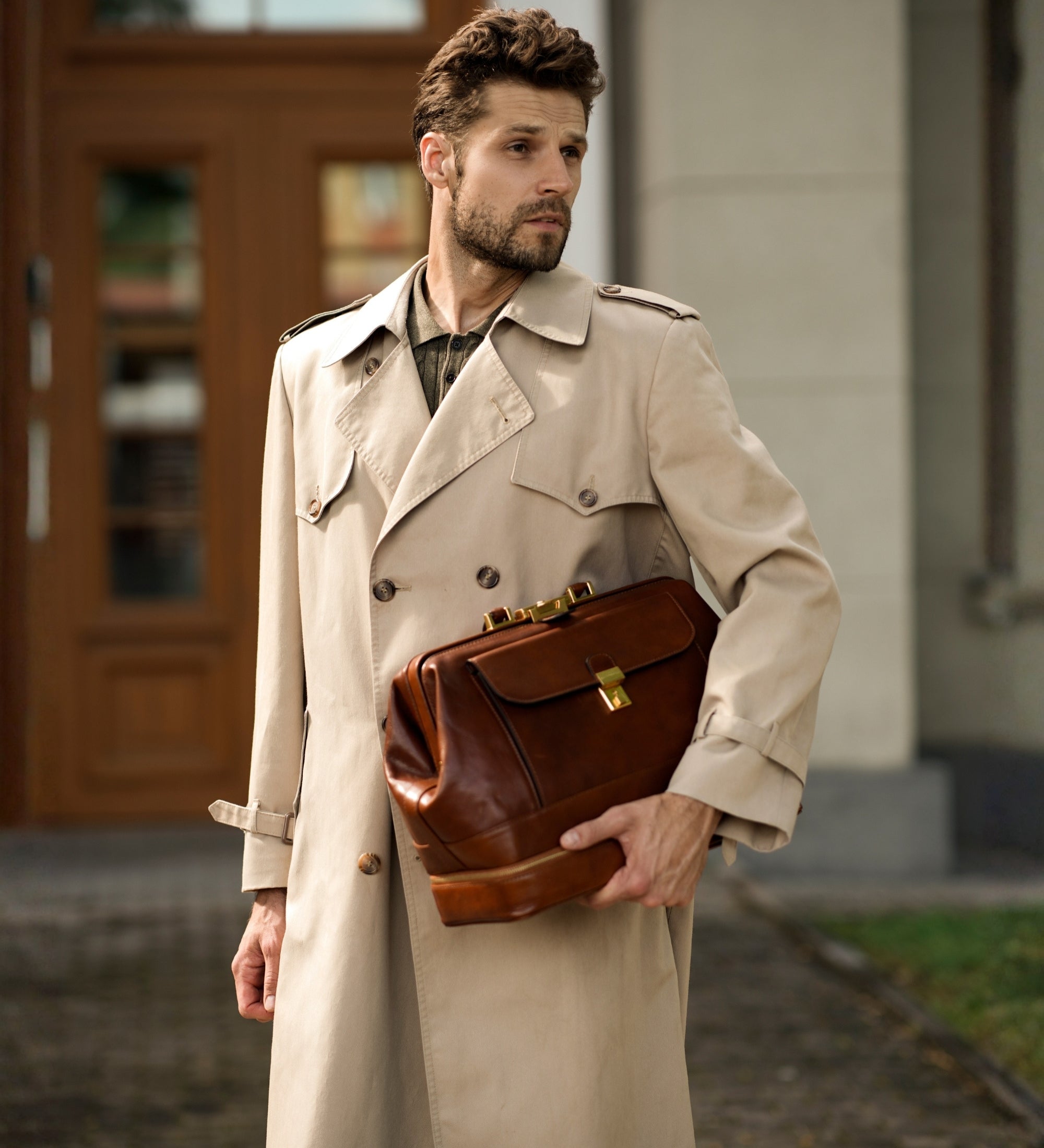 Grand sac de docteur en cuir italien The Master and Margarita