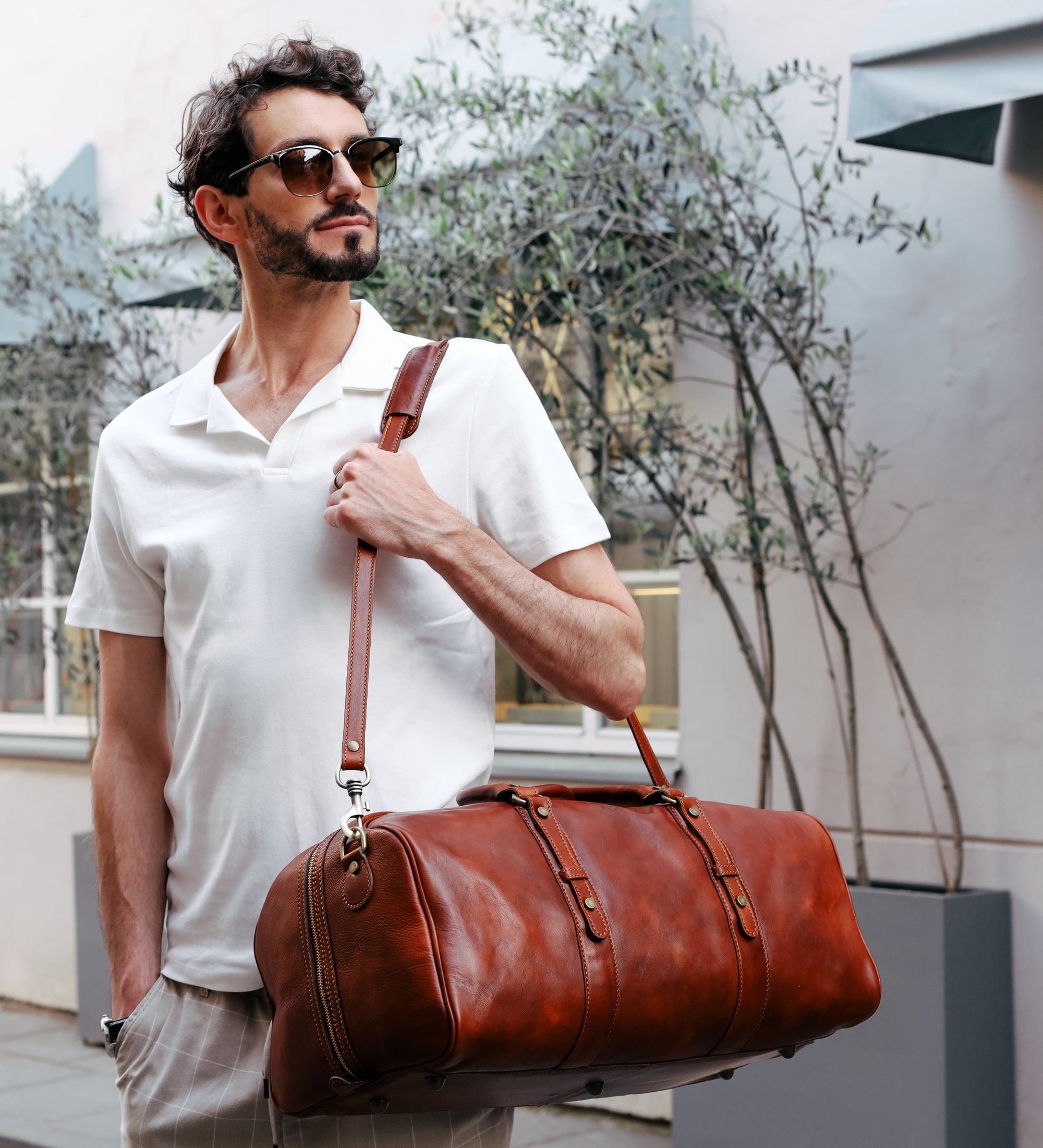 Sac de voyage, sac week-end en cuir Song of Solomon