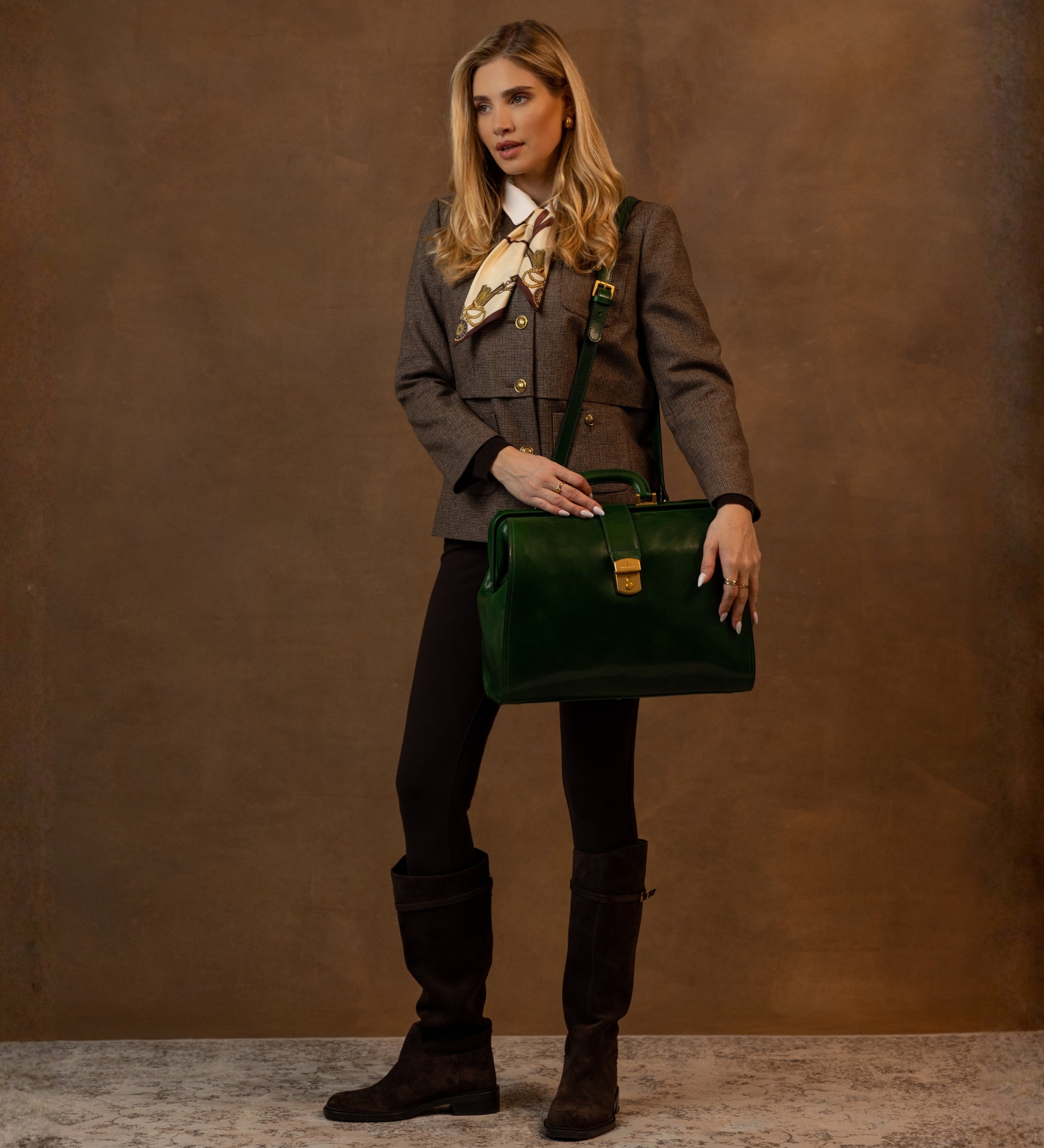 Grand sac de docteur en cuir pour femme Mrs Dalloway