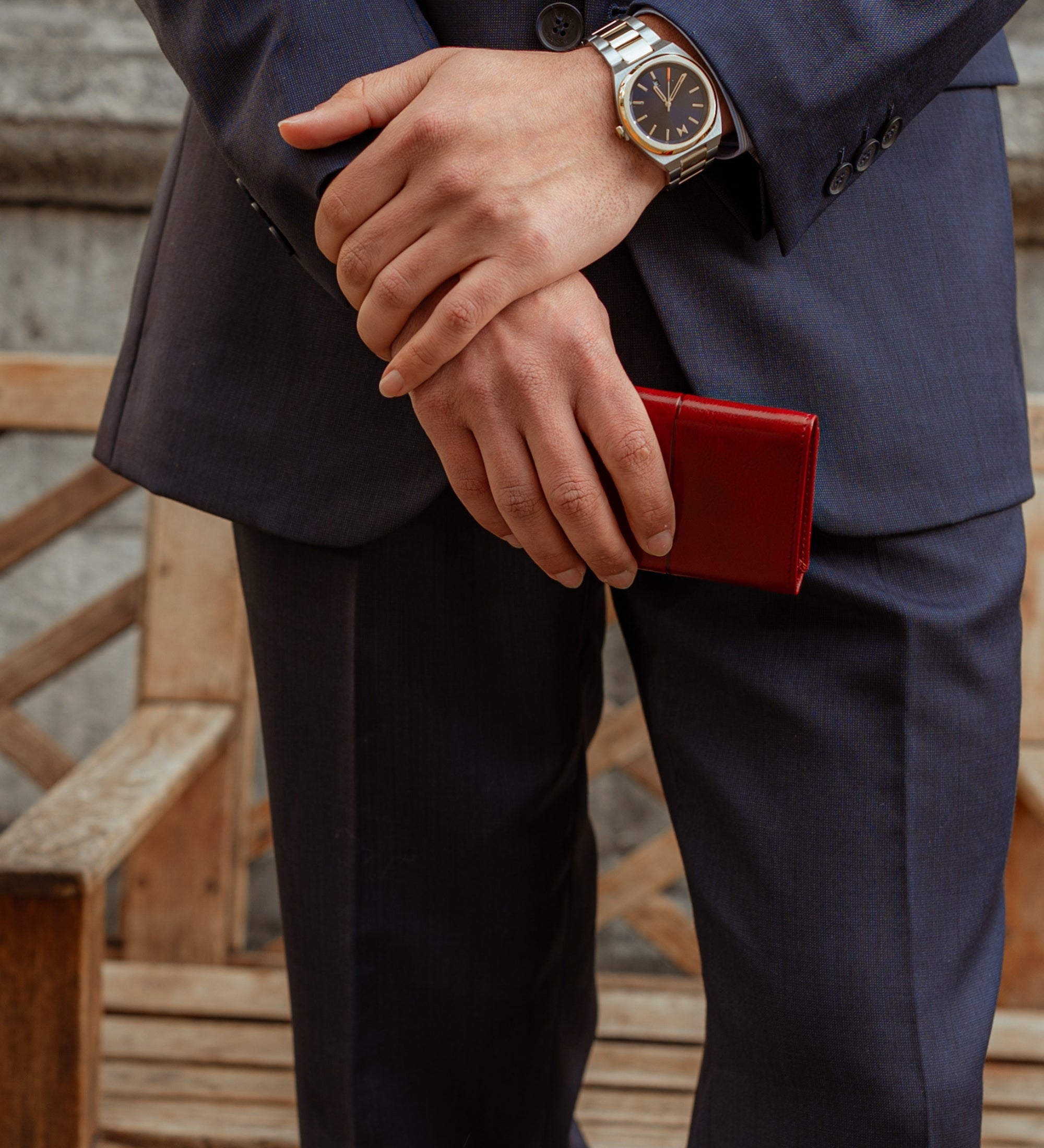 Portefeuille Trifold en Cuir Red Harvest