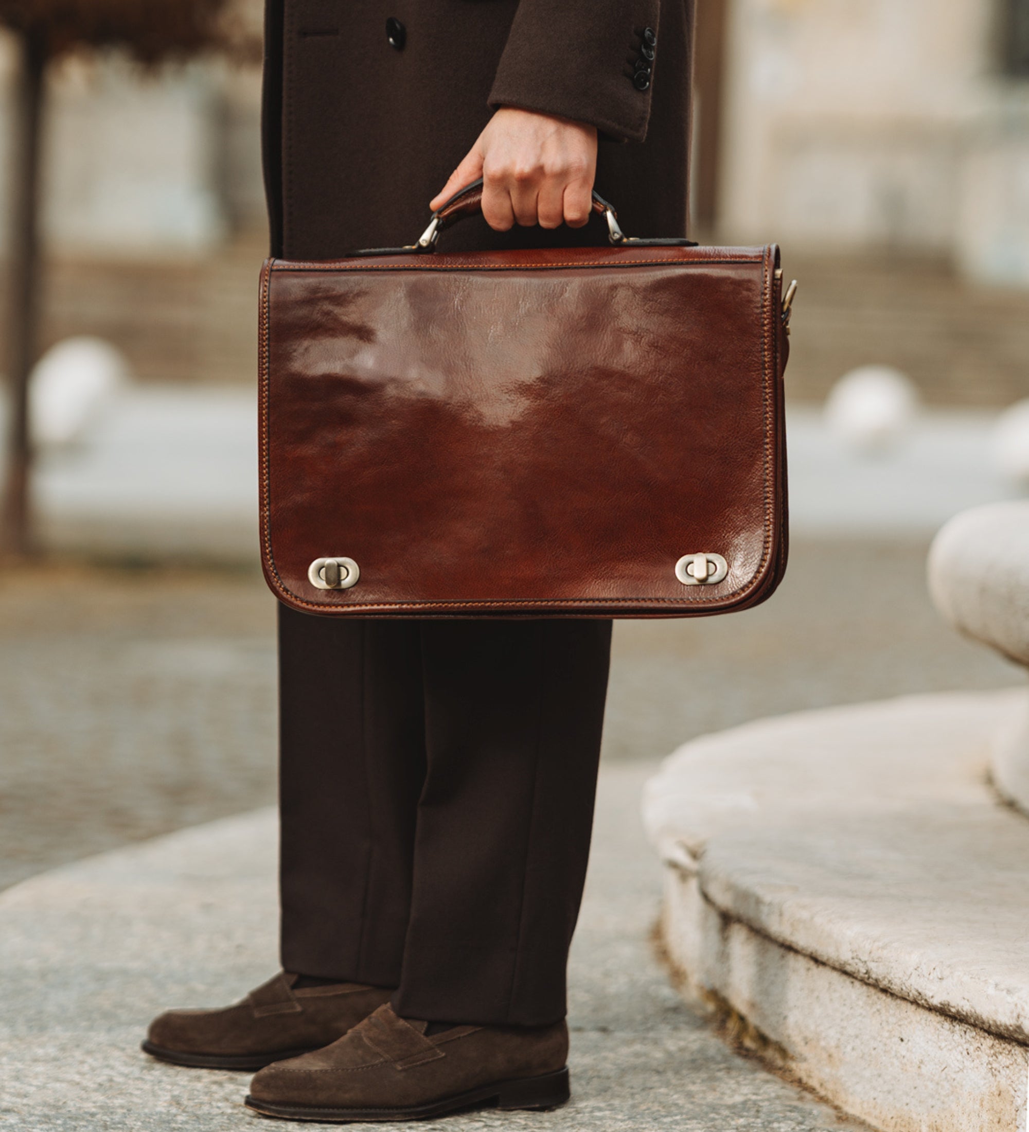 Sacoche pour ordinateur portable en cuir Illusions