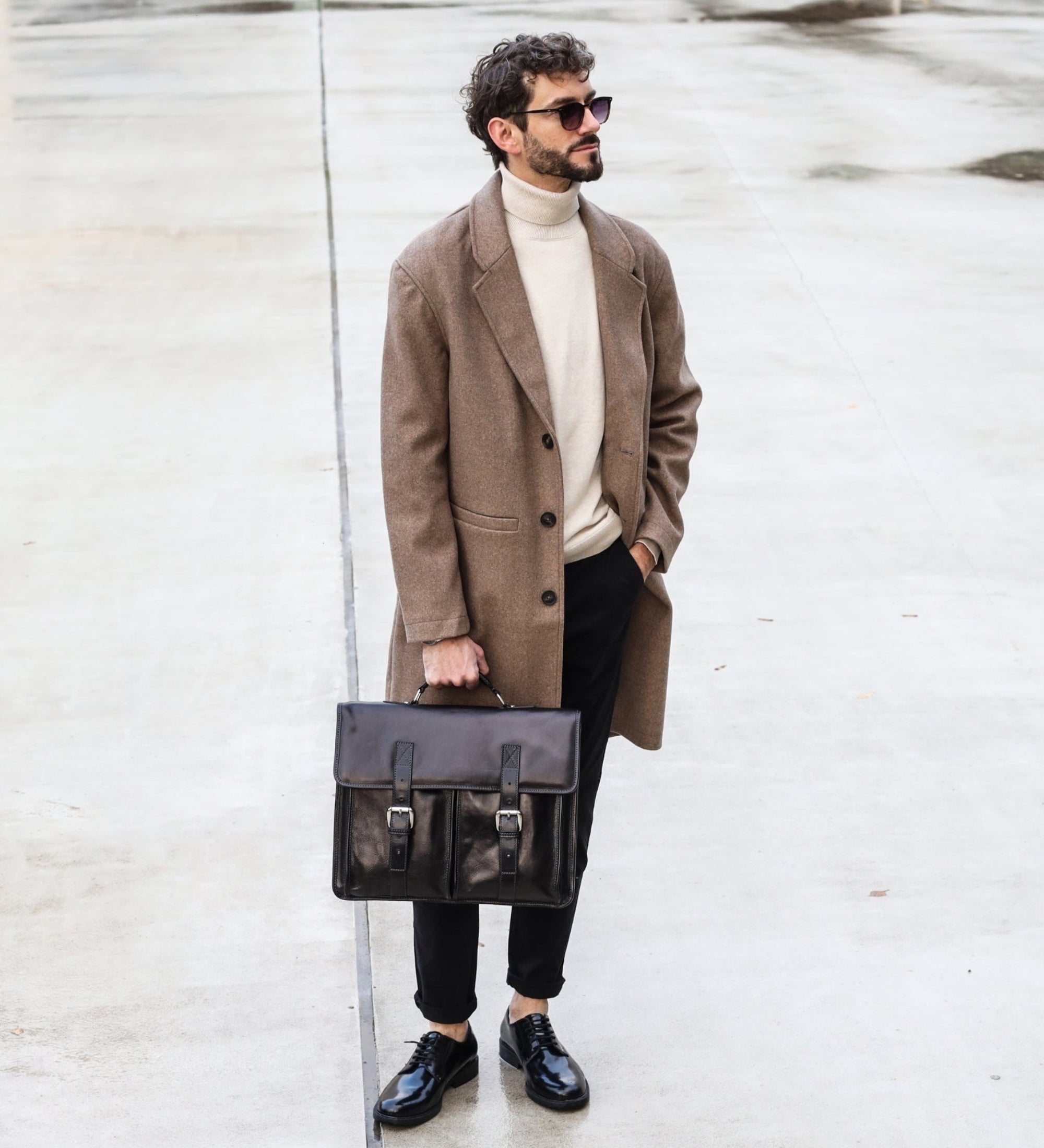 Cartable en cuir The Time Machine