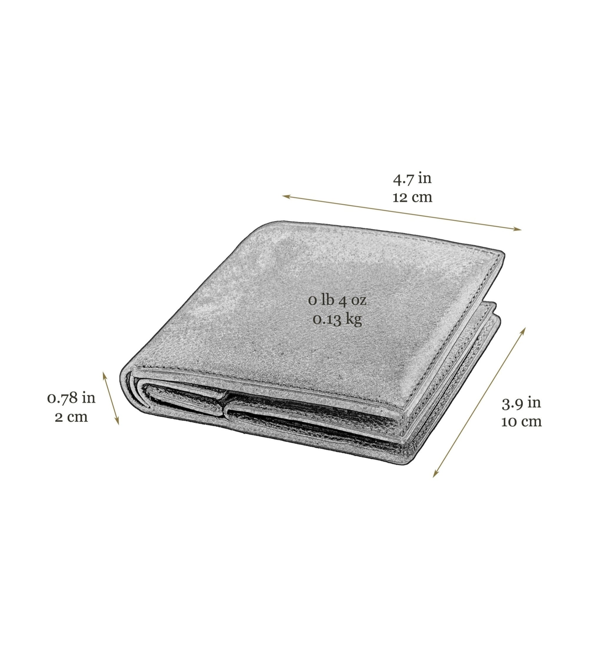 Portefeuille à deux volets en cuir Daniel