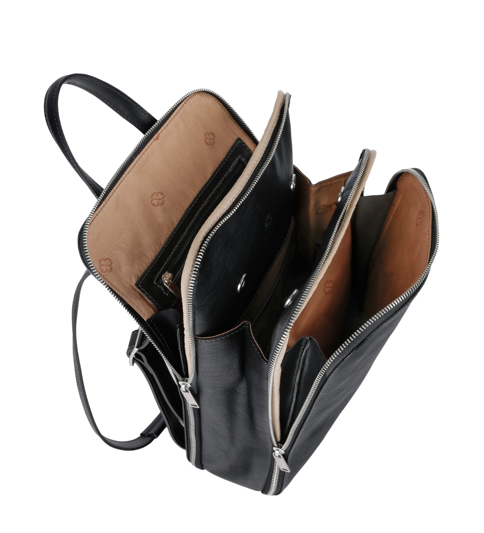 Sac à dos convertible à bandoulière en cuir pour femme Clarissa