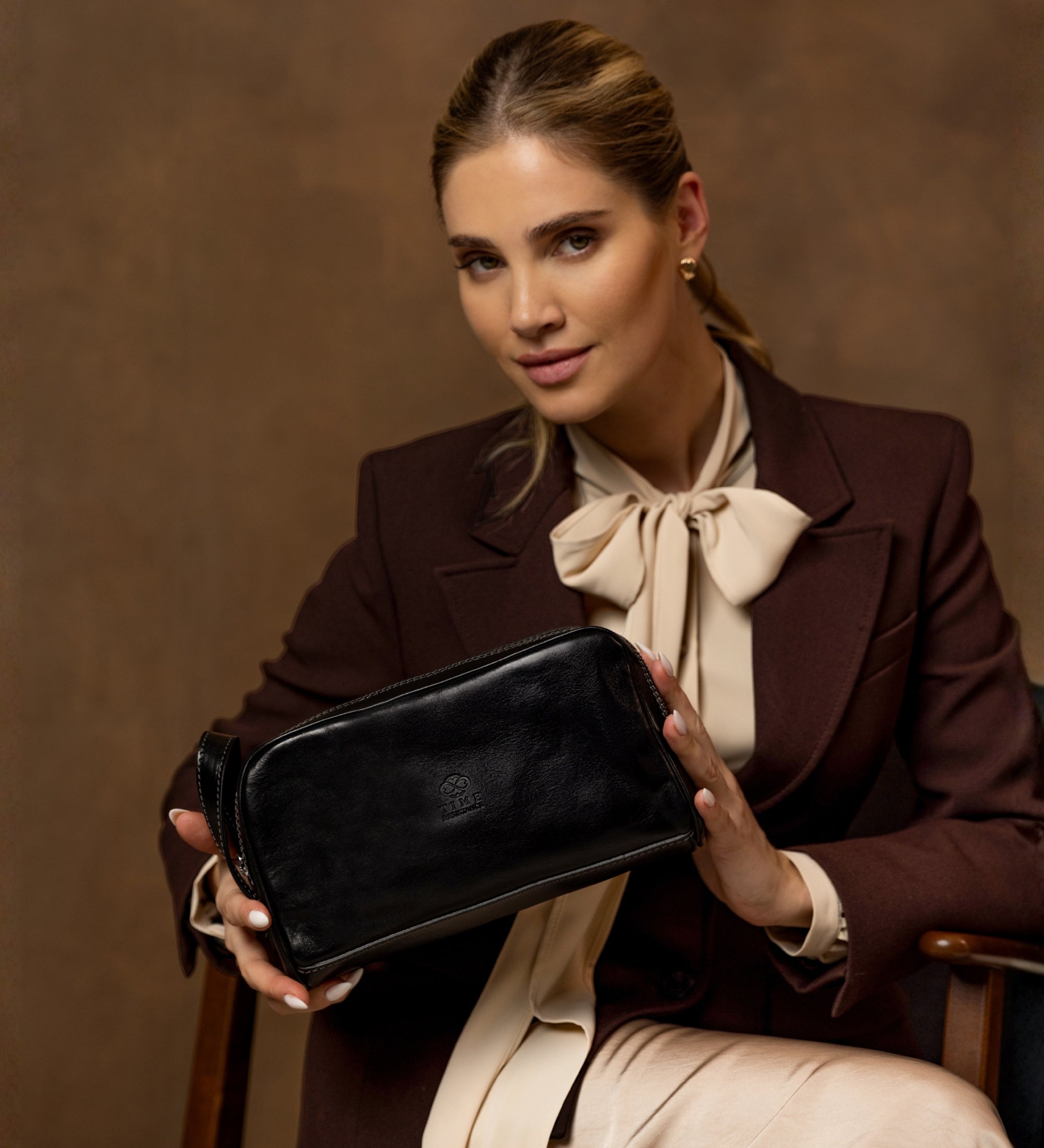 Trousse de maquillage, trousse de toilette en cuir pour femme All the Kings Men