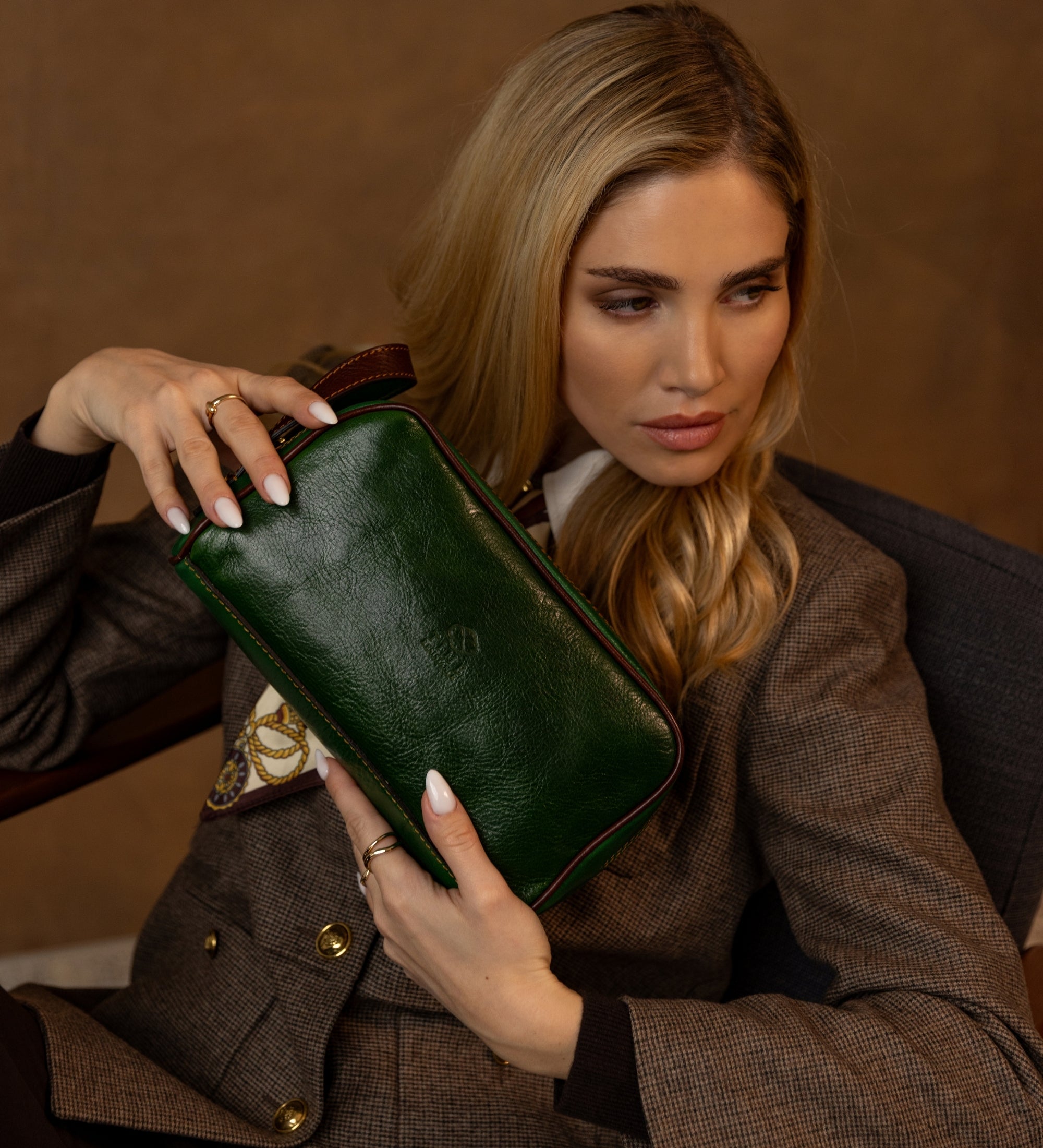 Trousse de maquillage, trousse de toilette en cuir pour femme All the Kings Men