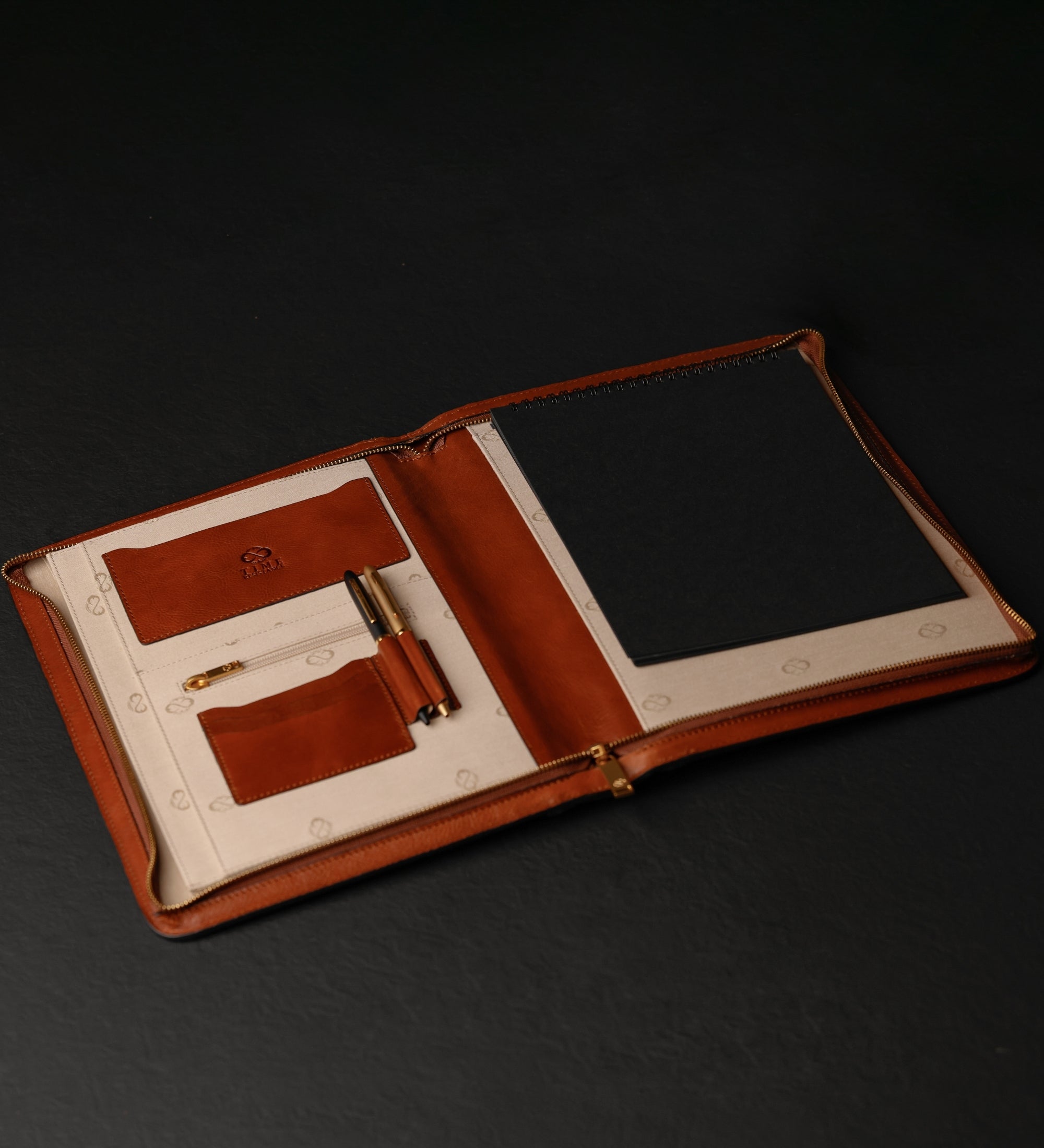 Porte-documents organiseur A4 en cuir Candide