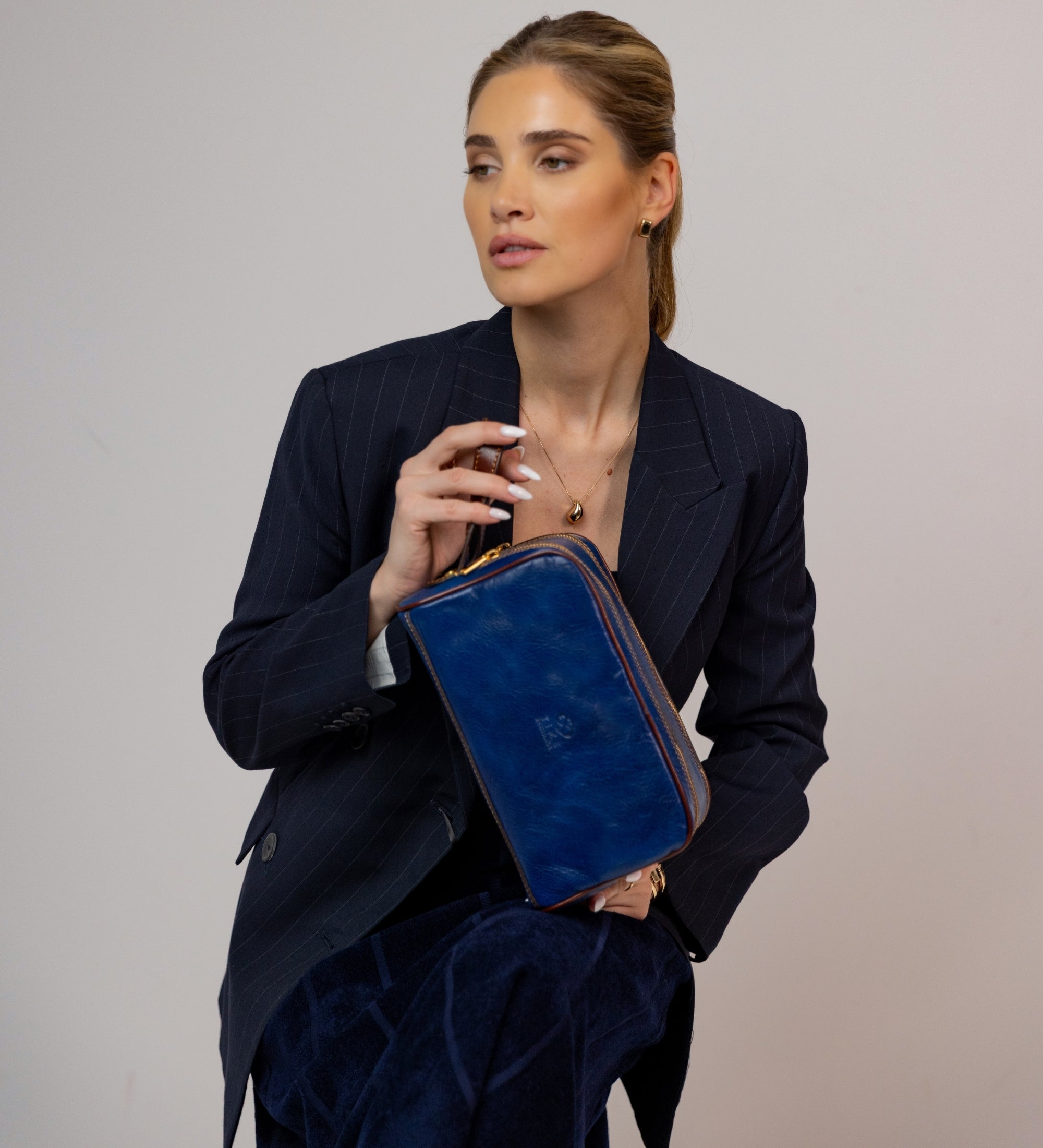 Trousse de maquillage, trousse de toilette en cuir pour femme All the Kings Men