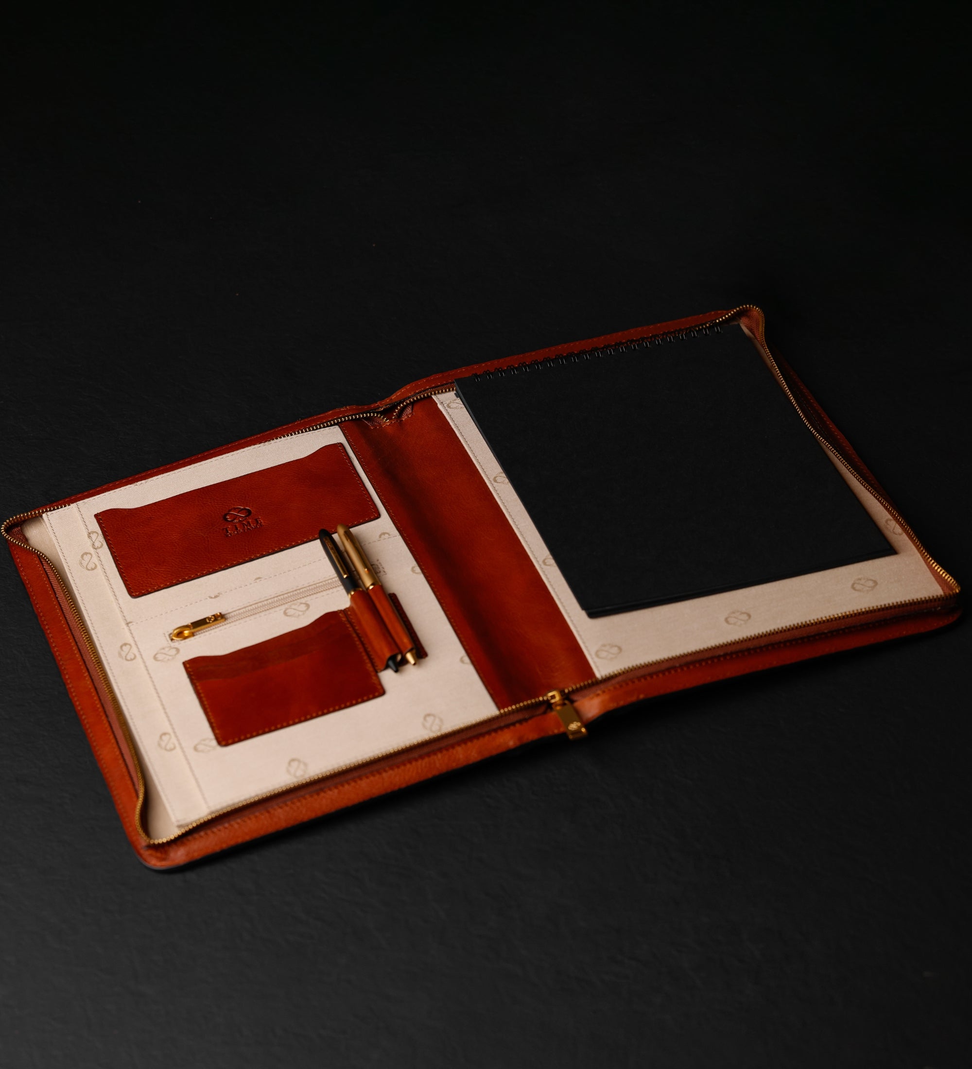 Porte-documents organiseur A4 en cuir Candide